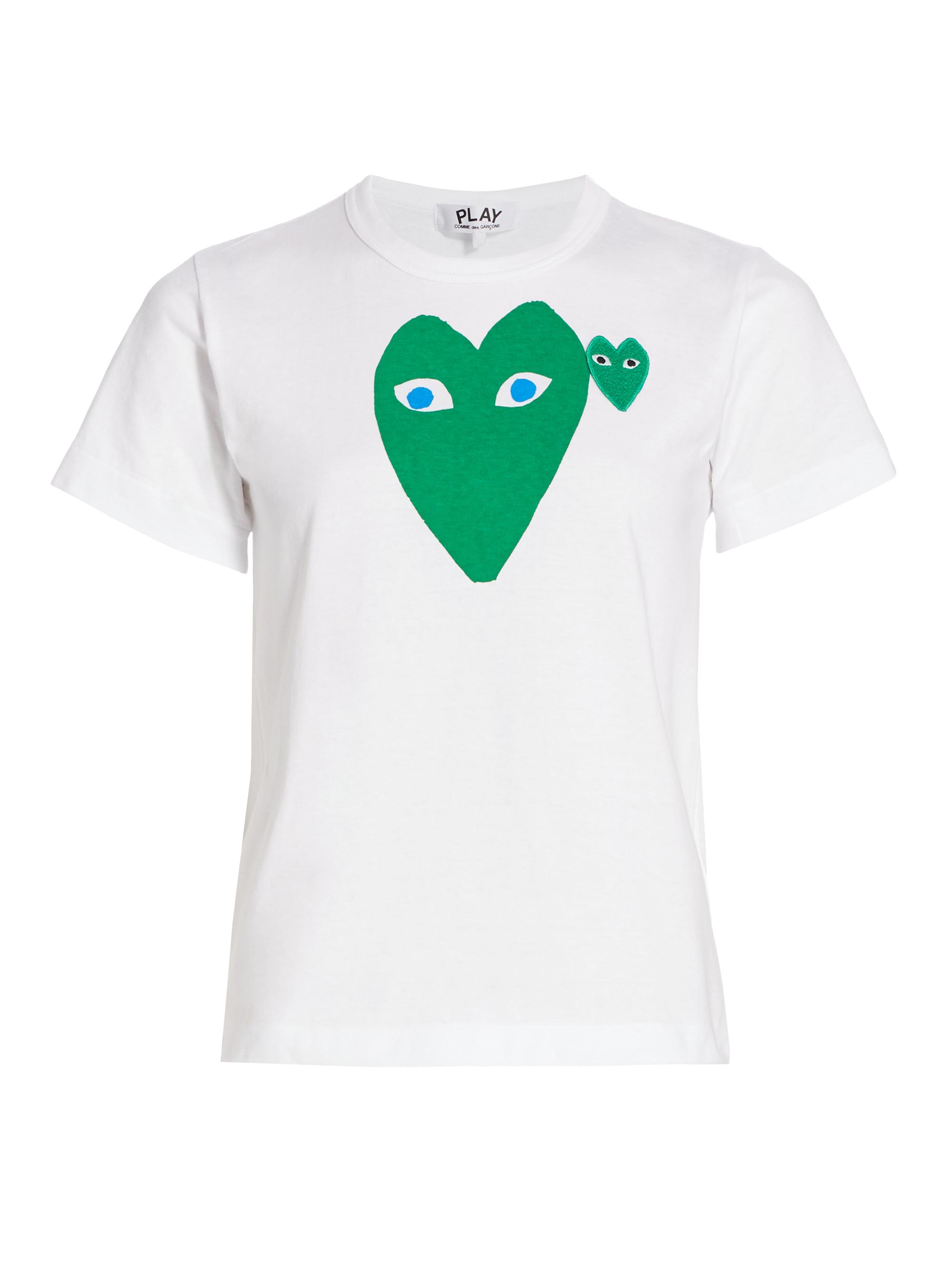 Comme des Garçons PLAY Women's Double Heart T-Shirt - White