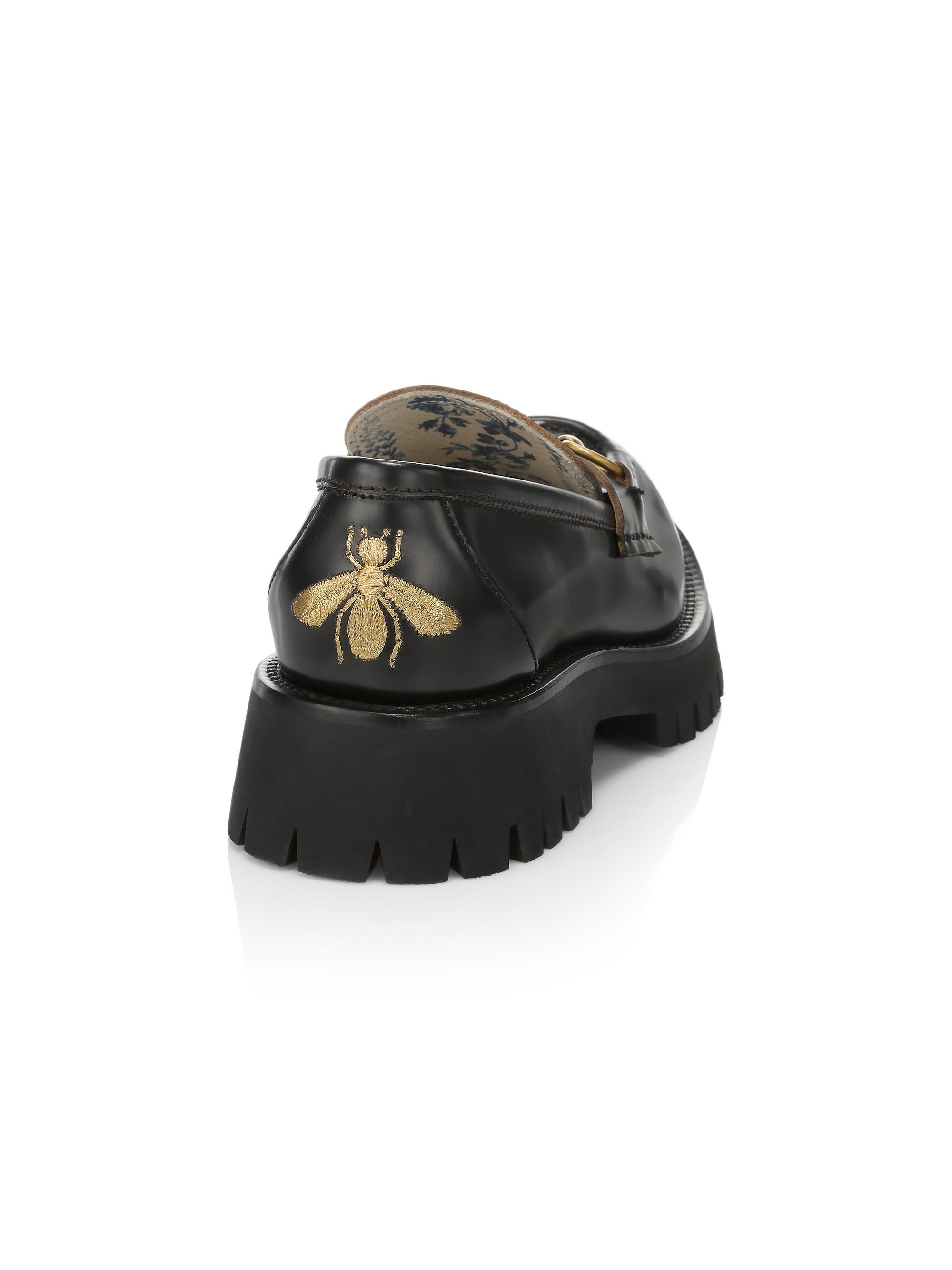 gucci lug sole loafer