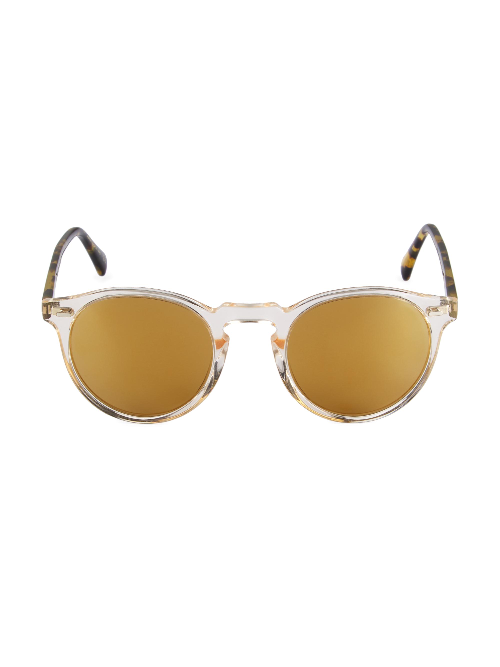 Oliver Peoples Women's Gregory Peck 1962 50MM Round Sunglasses - Tortoise