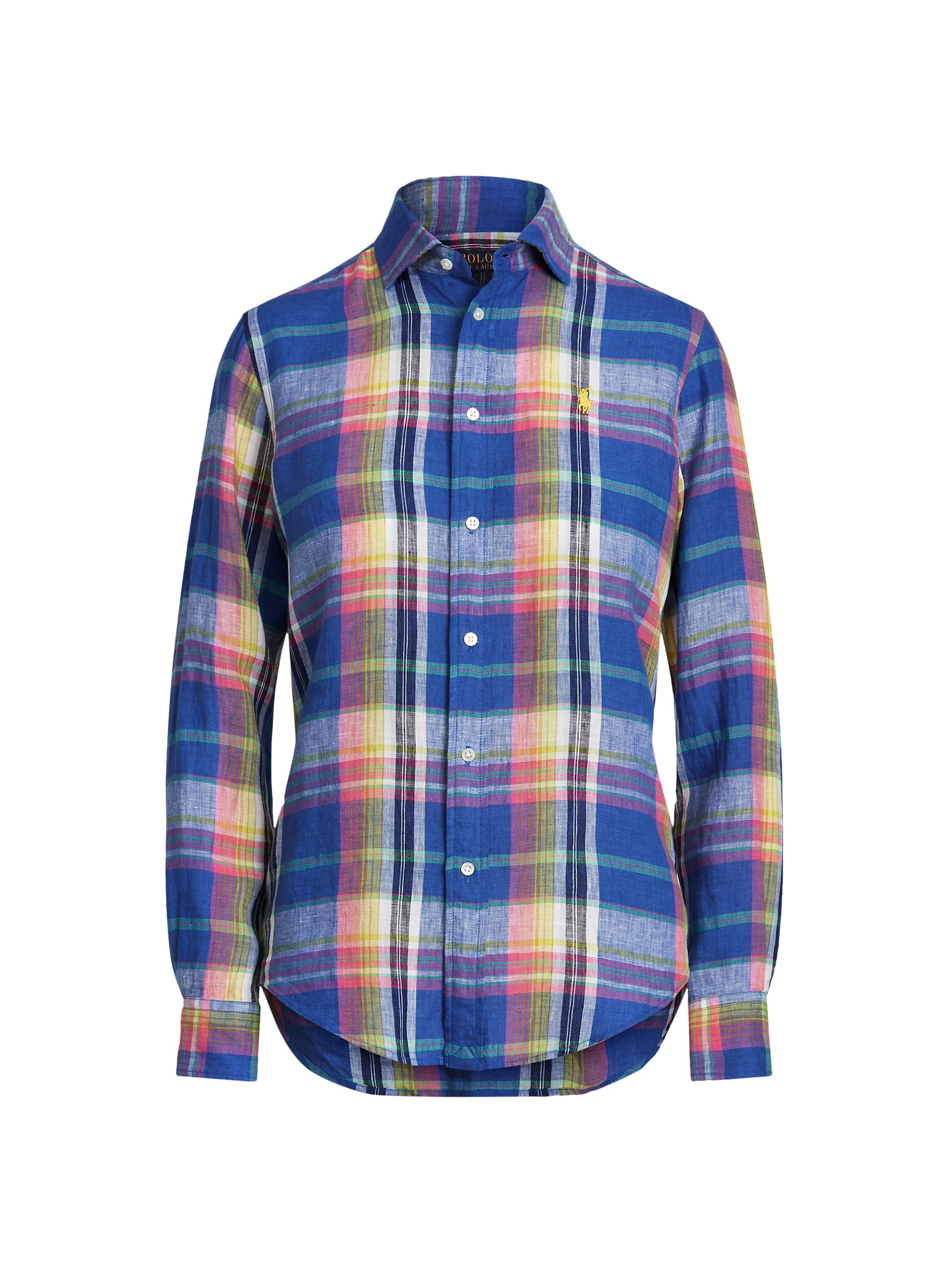 polo ralph lauren plaid linen shirt