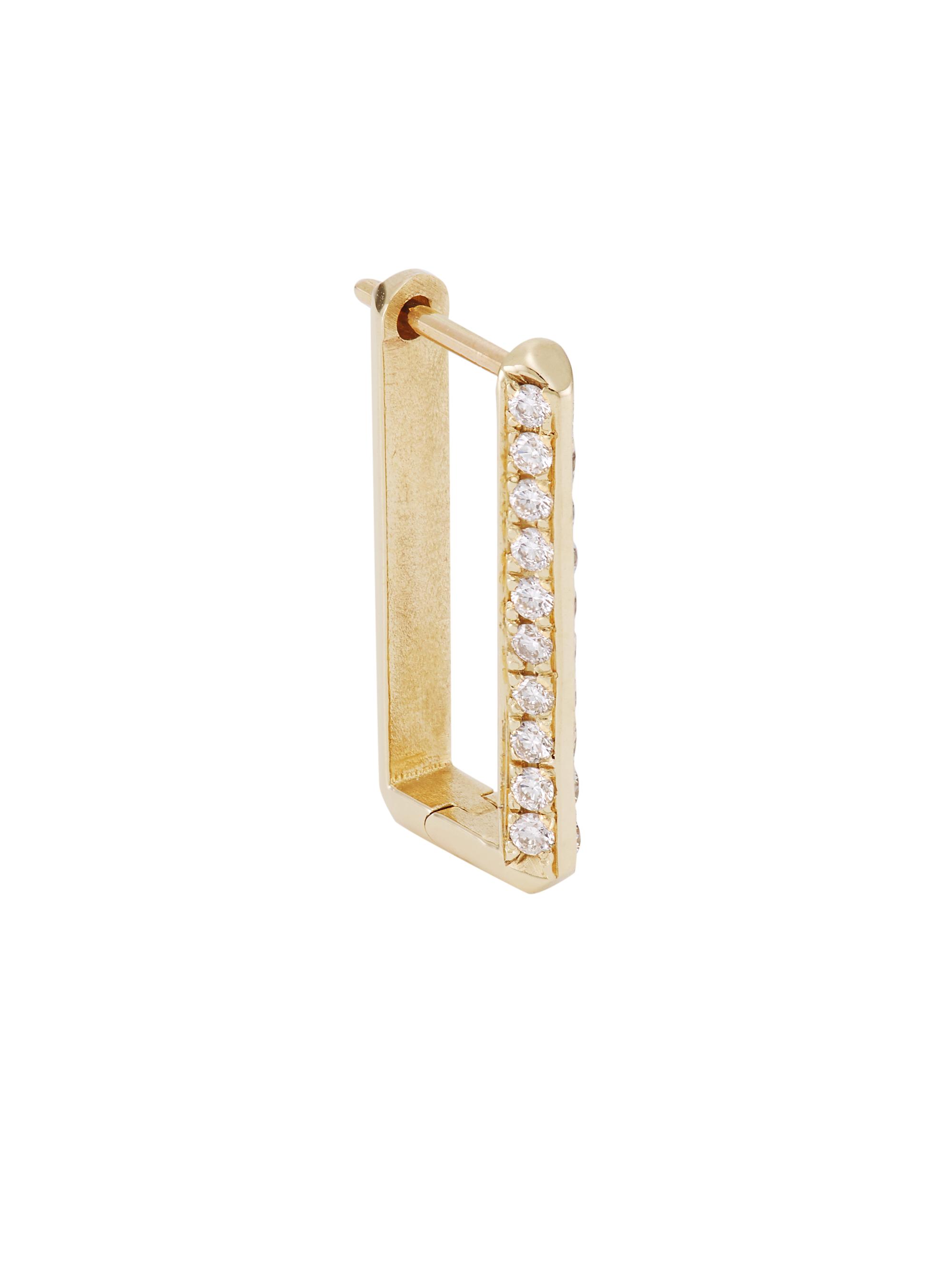 Luis Morais Men's 14K Yellow Gold & Diamond  Link Single Earring - Gold