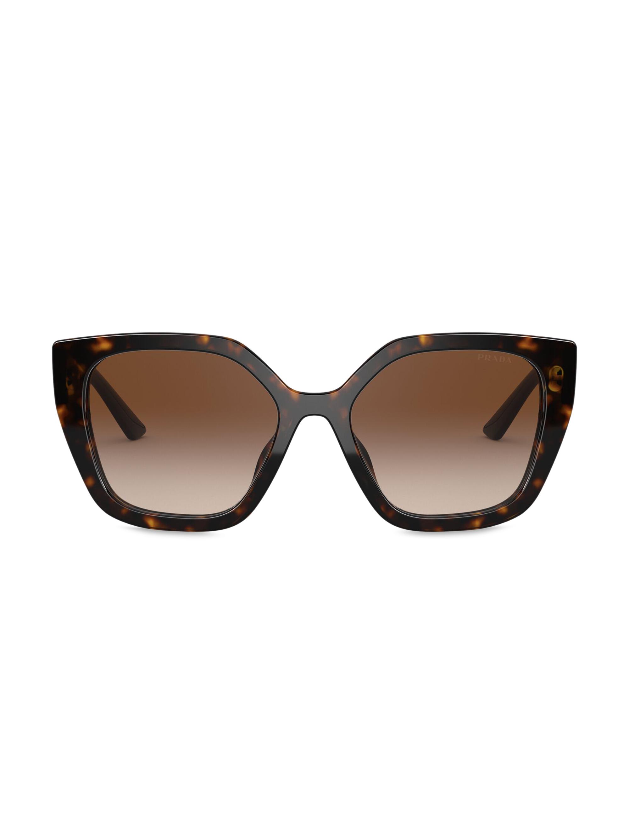 Prada Women's 52MM Square Sunglasses - Havana