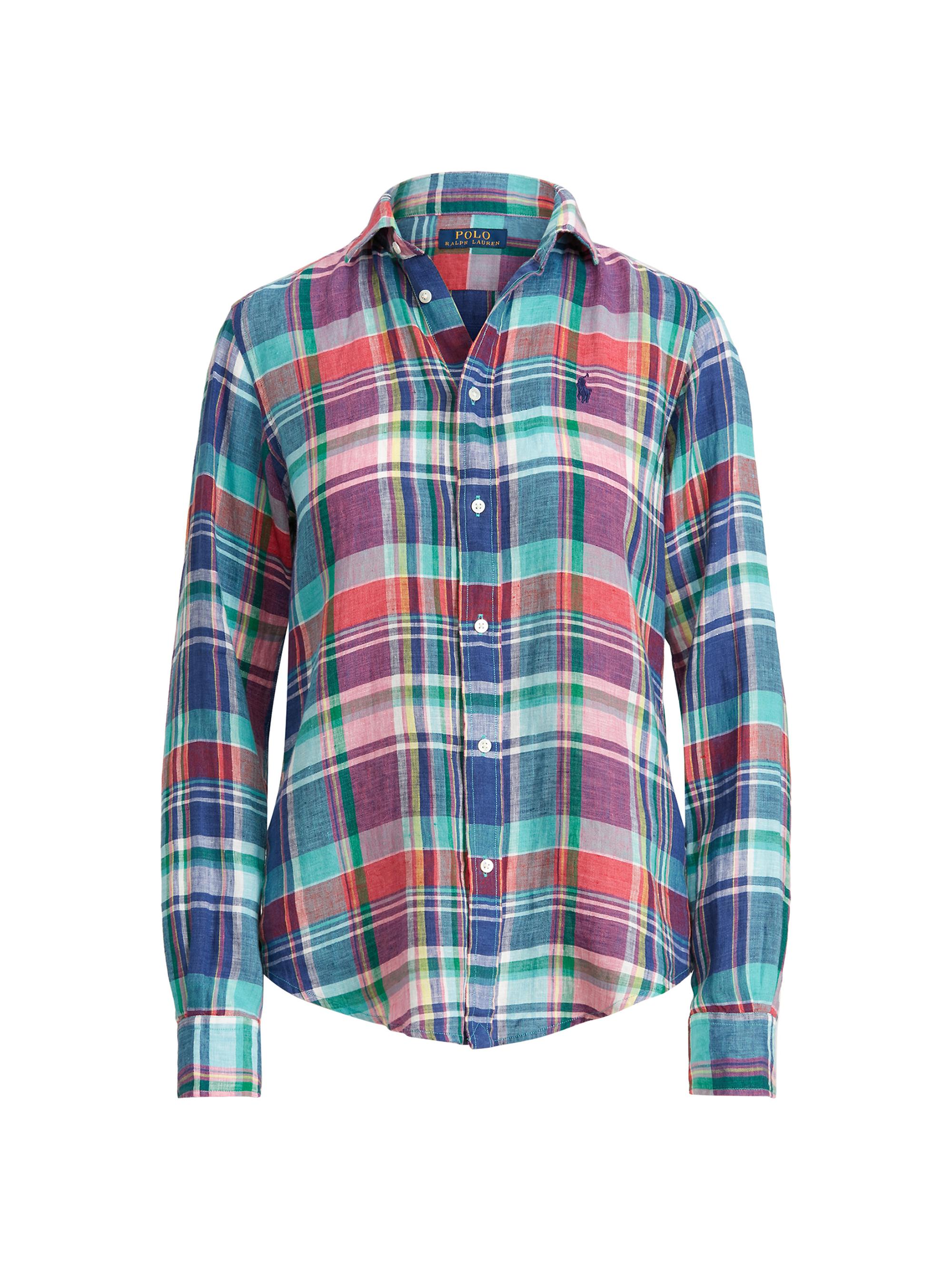 polo ralph lauren plaid linen shirt