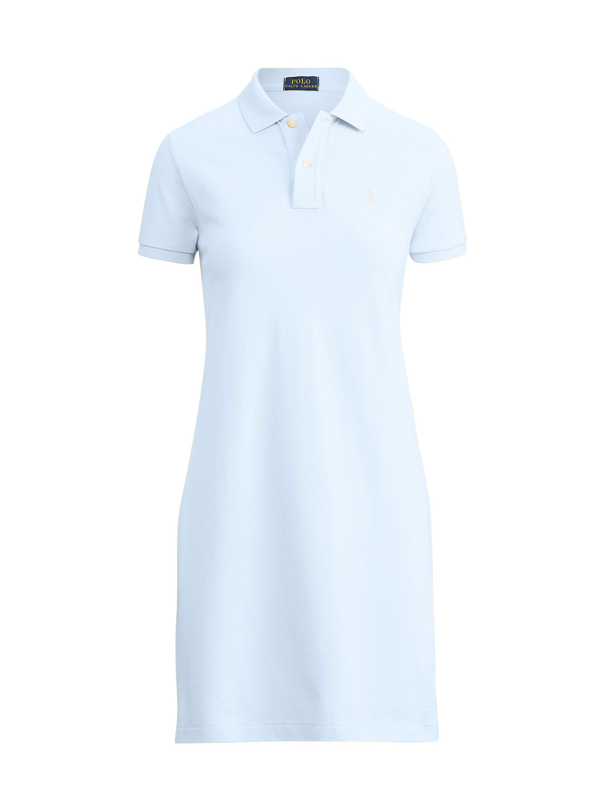 polo shirt dress amazon Polo Ralph Lauren Pleated Cotton Jersey Dress | White
