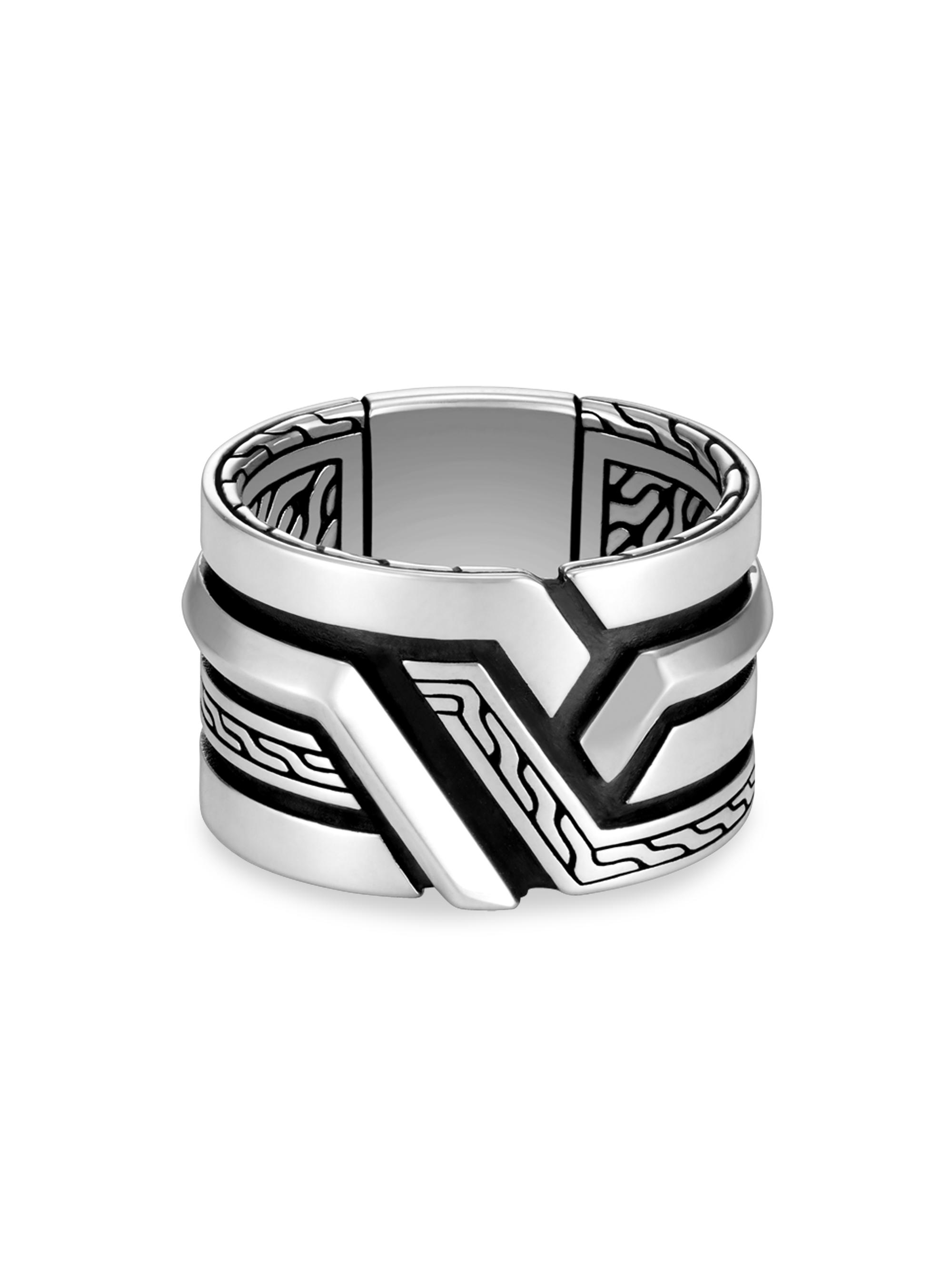 John Hardy Men's Classic Chain Sterling Silver Band Ring - Silver