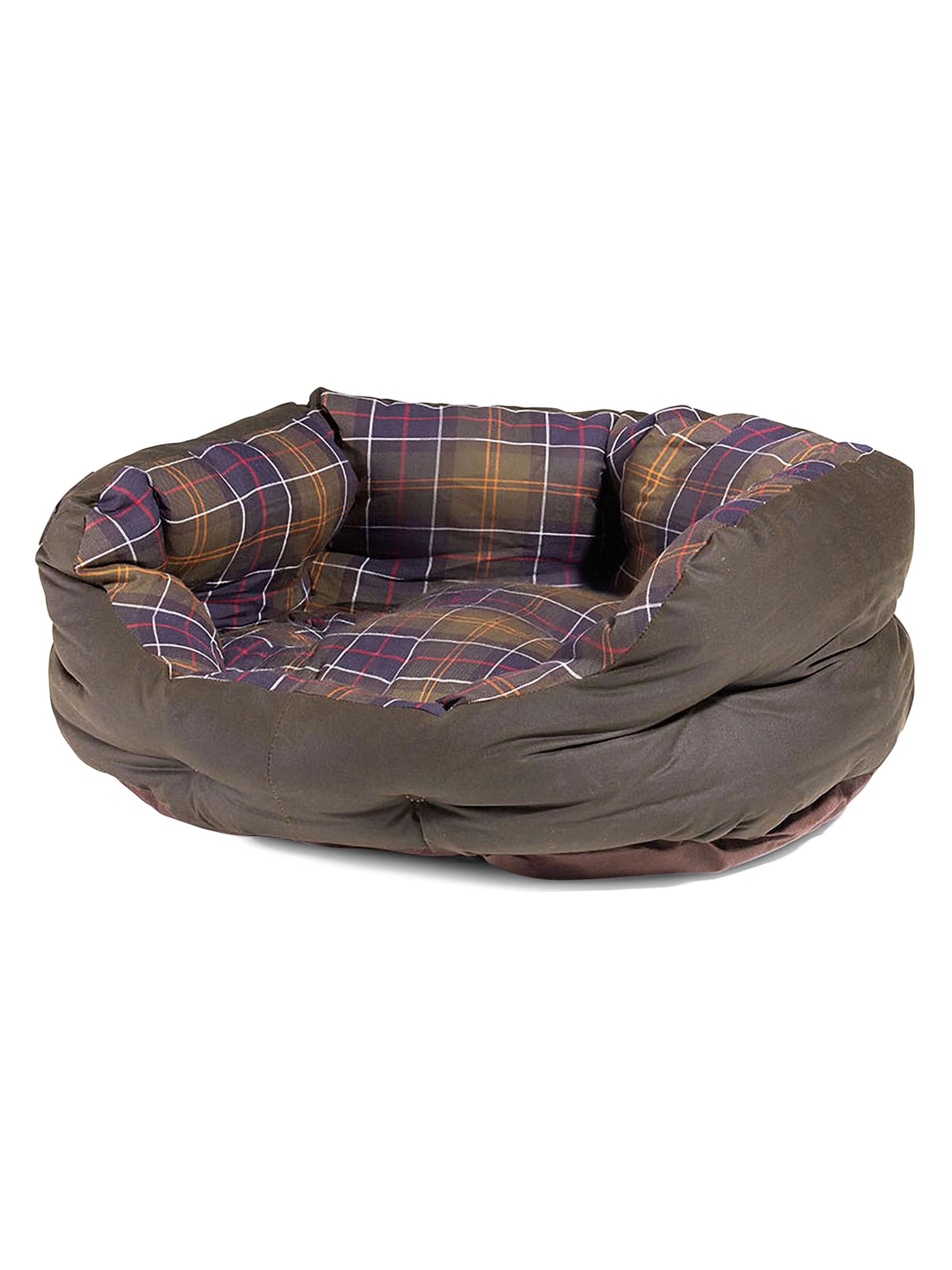 Barbour Waxed Cotton Dog Bed - Classic Olive