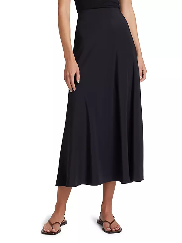 Malena Compact Crepe Midi Skirt