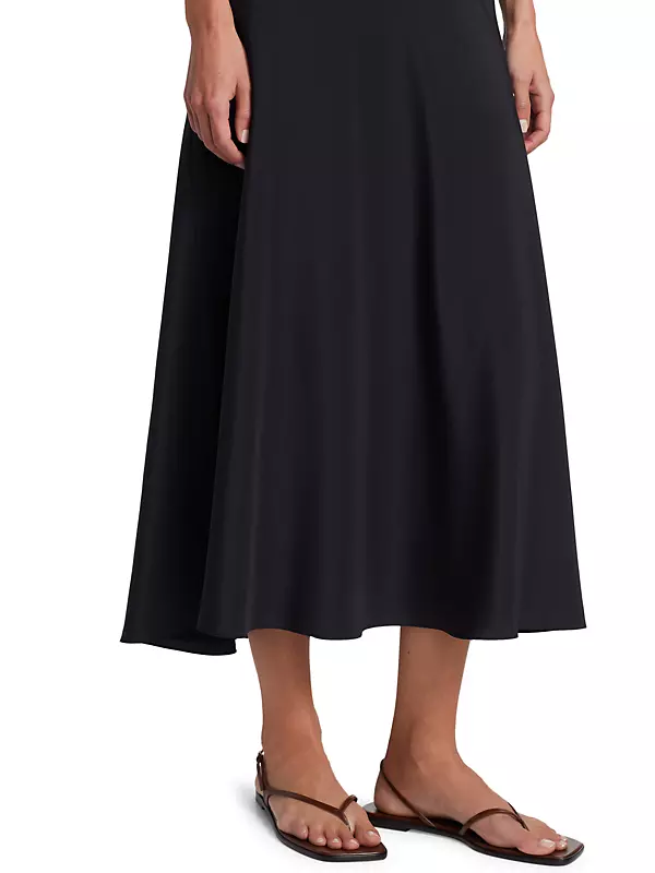 Malena Compact Crepe Midi Skirt