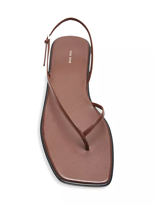 Shop The Row Constance Flat Leather Sandals | Saks Fifth Avenue