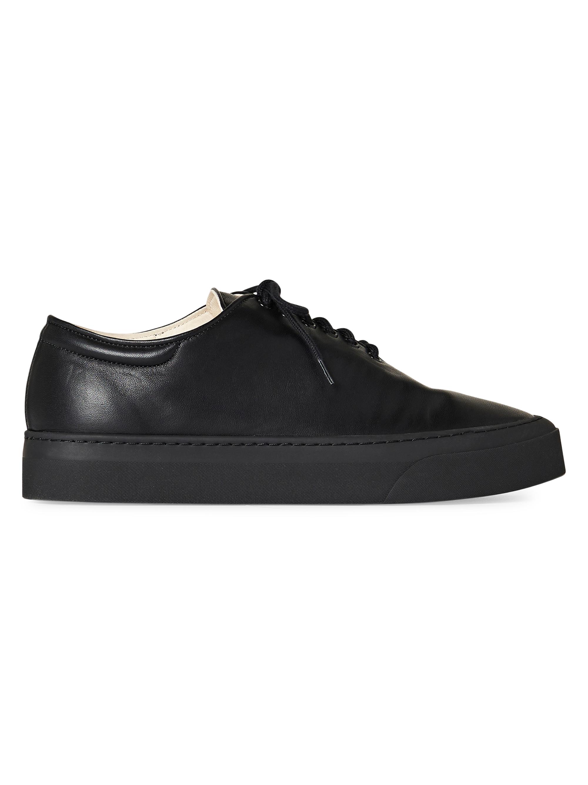 The Row Women's Marie H Leather Sneakers - Black