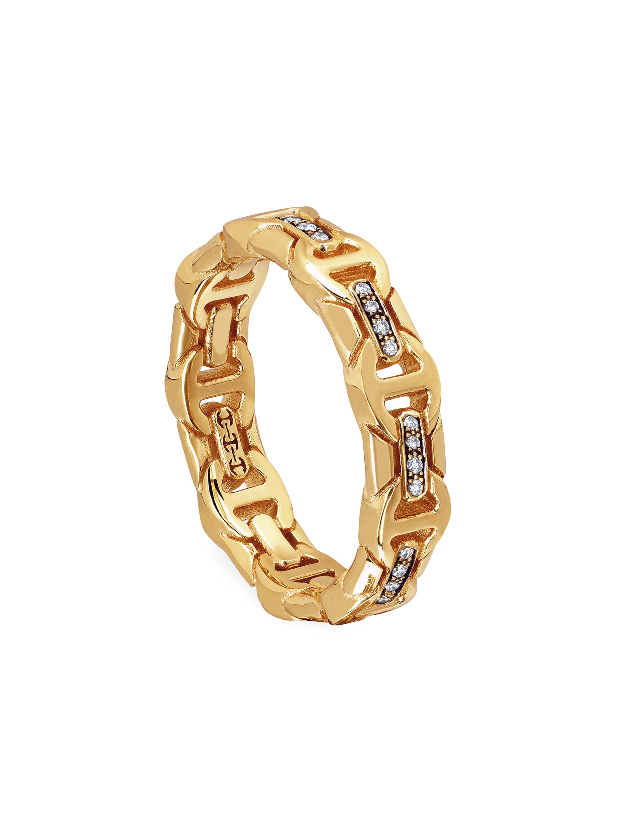 Hoorsenbuhs Women's Heritage Wall Dame 18K Yellow Gold & 0.16 TCW Diamond Ring - Yellow Gold