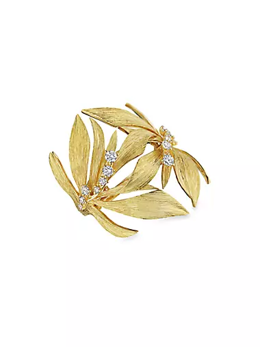 Bahia 18K Gold & Diamond Sculpted Flower Ring