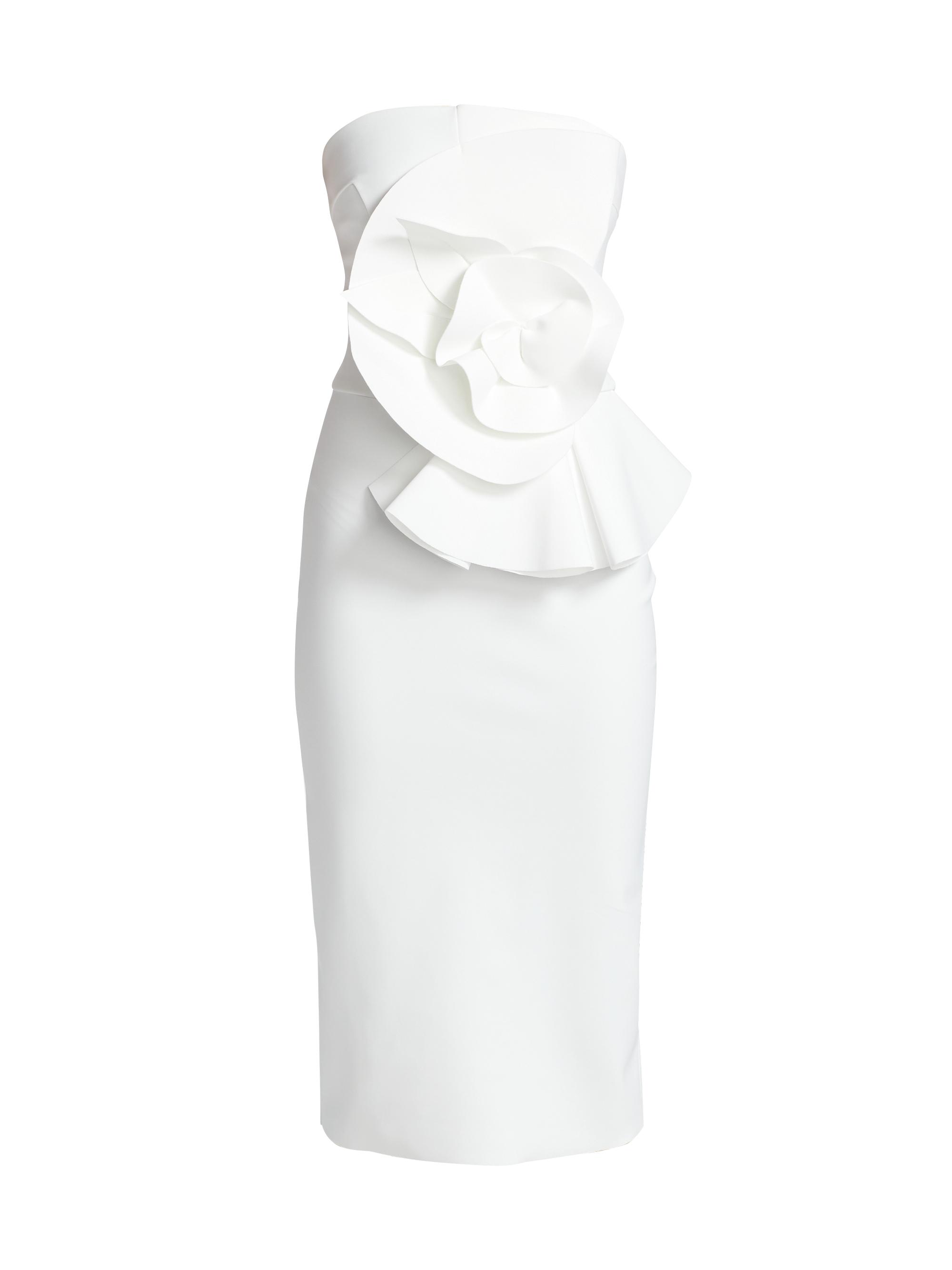Chiara Boni La Petite Robe Women's Hebe Strapless Ruffle Sheath Dress - Geranium