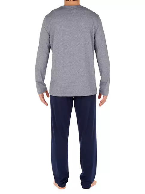 Pajama 2-Piece Pants Fifth Avenue & | Set Long-Sleeve Shop Top Saks Hom
