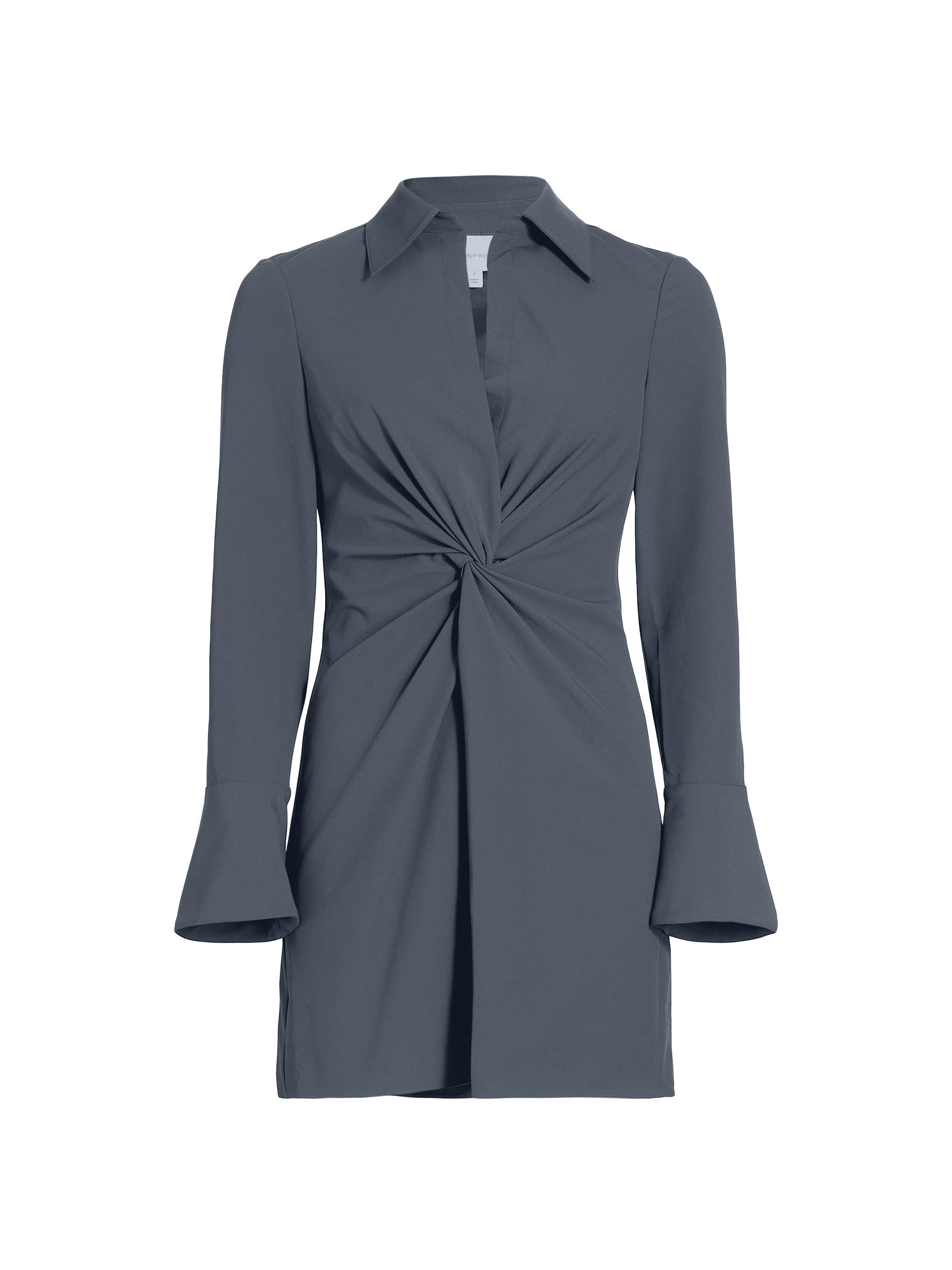 Cinq à Sept Women's McKenna Knot-Front Shirtdress - Shadow
