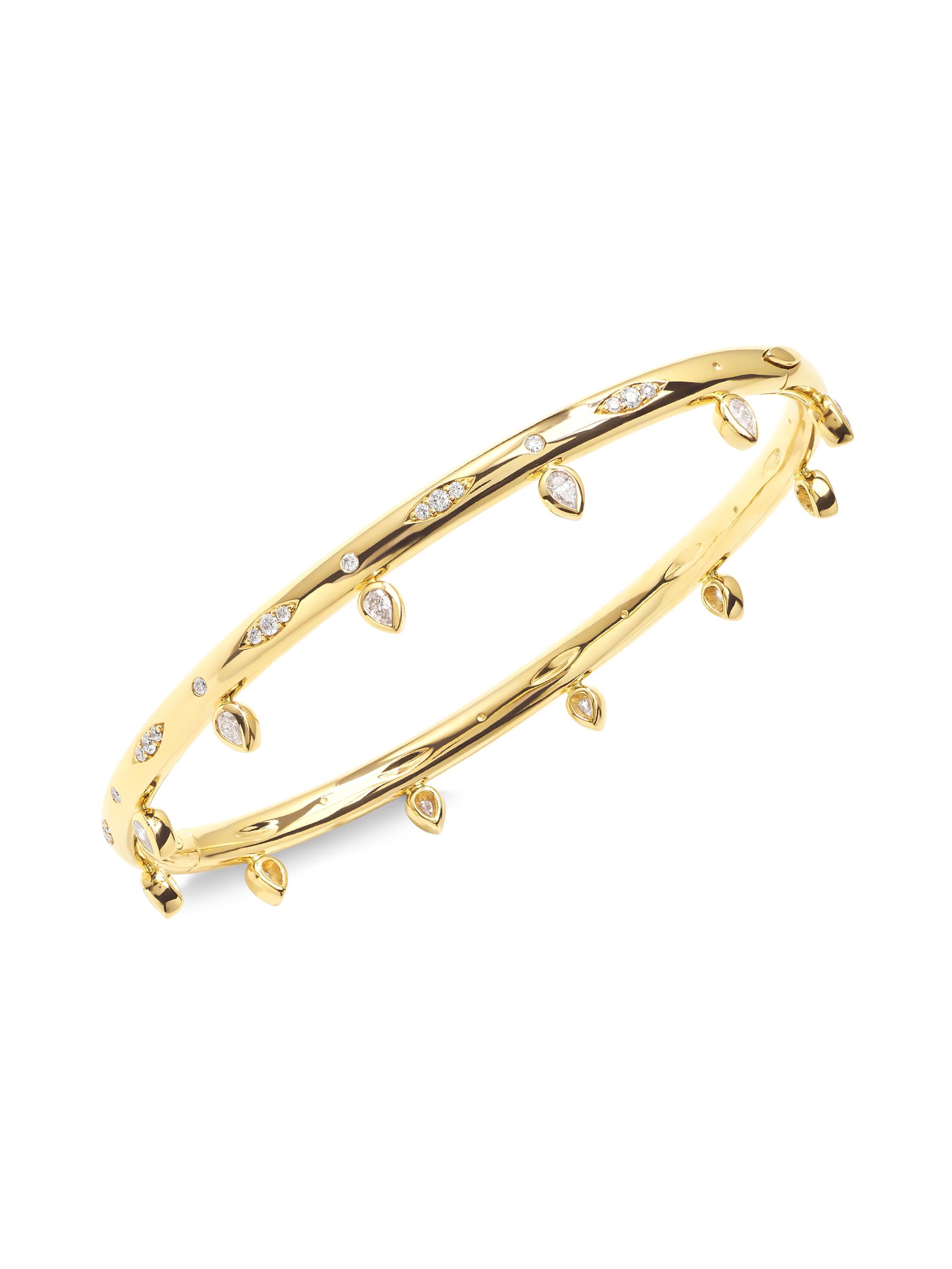 Tamara Comolli Women's Gypsy 18K Yellow Gold & Diamond Bangle - Yellow Gold