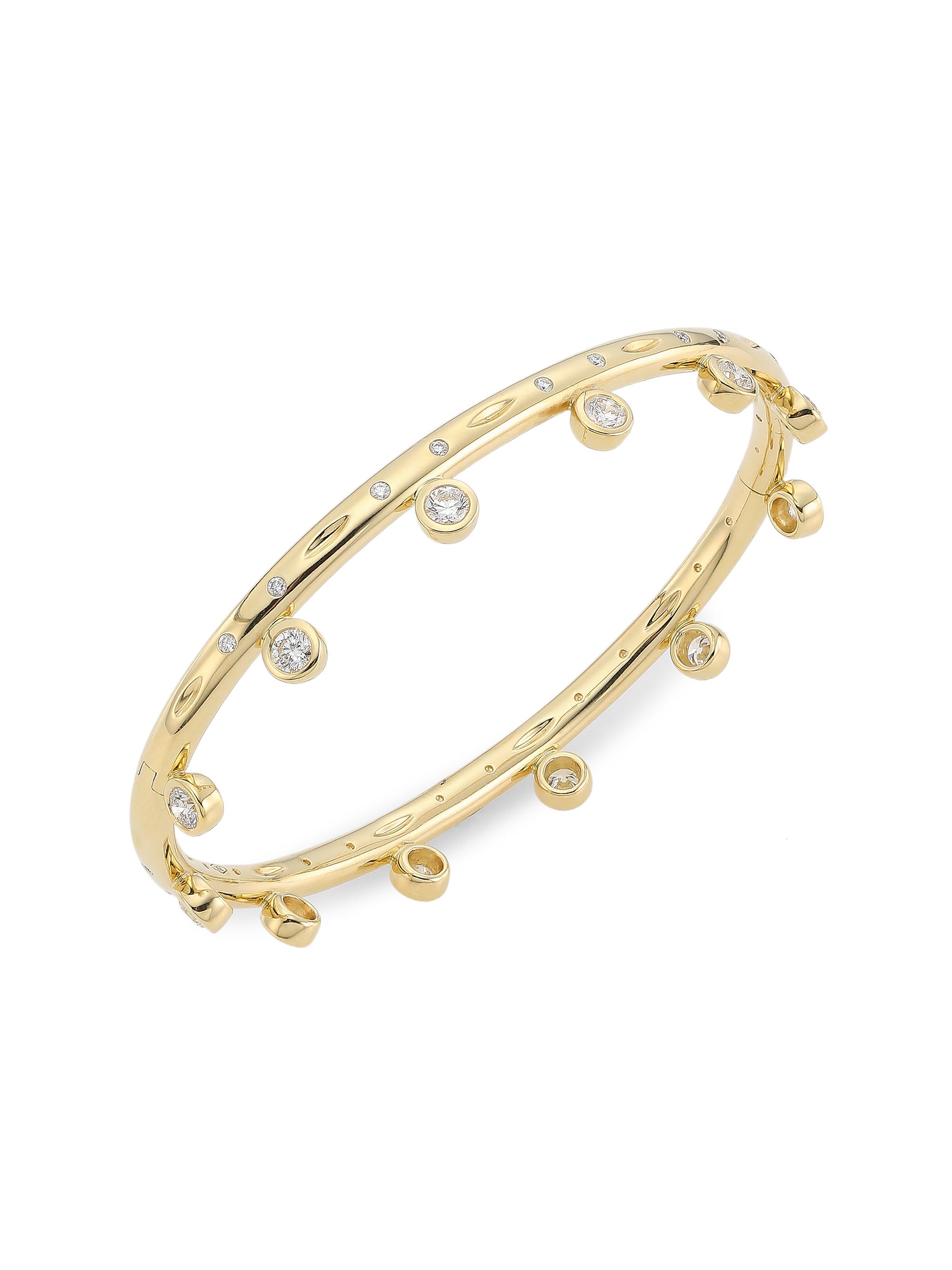 Tamara Comolli Women's Gypsy 18K Yellow Gold & Diamond Bangle Bracelet - Yellow Gold