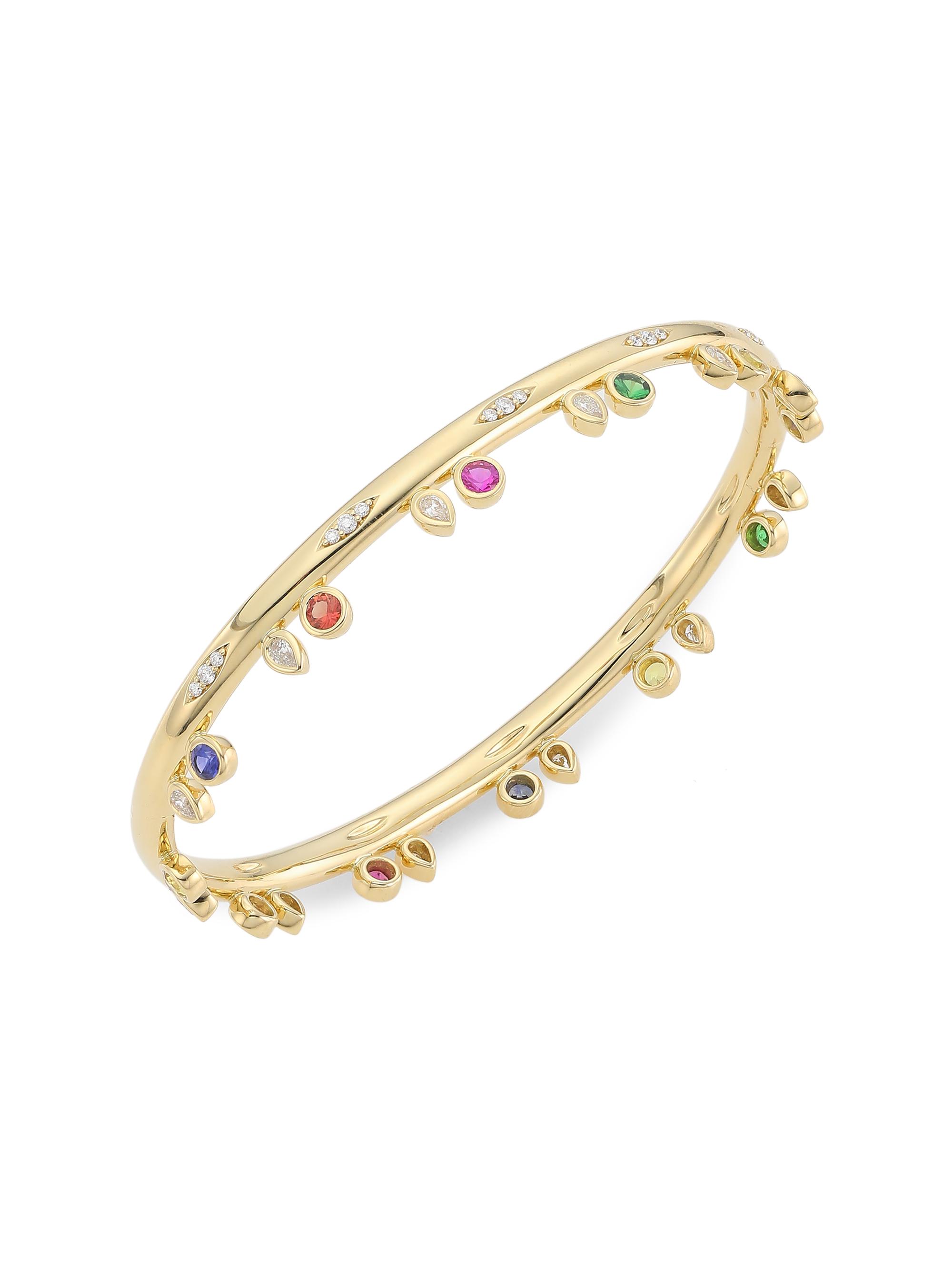 Tamara Comolli Women's Gypsy 18K Yellow Gold & Multi-Stone Candy Bangle Bracelet - Yellow Gold