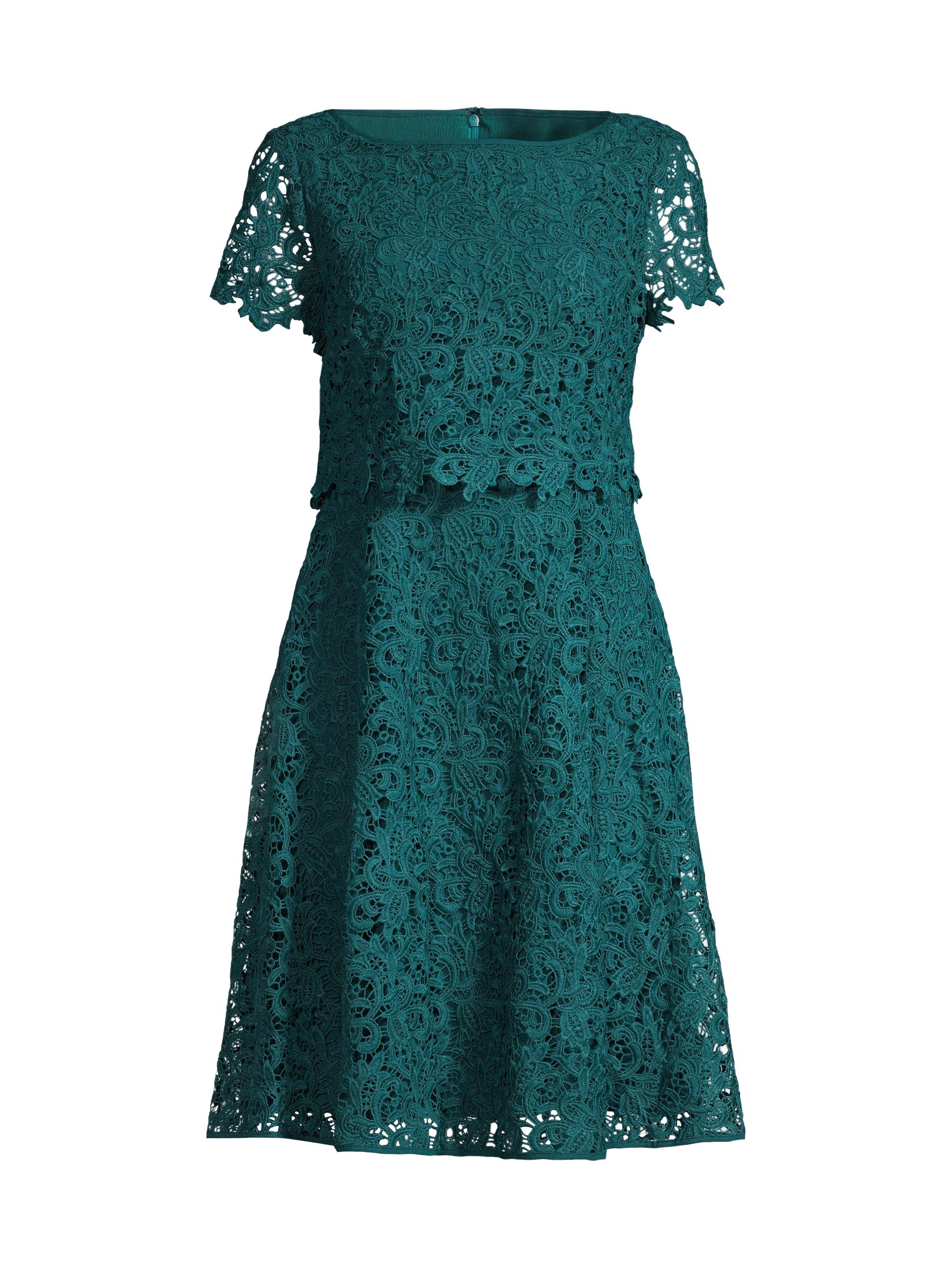 【24時間限定】Lace Trimmed Floral Dress 0400013601533_AZUREBLUE?wid=