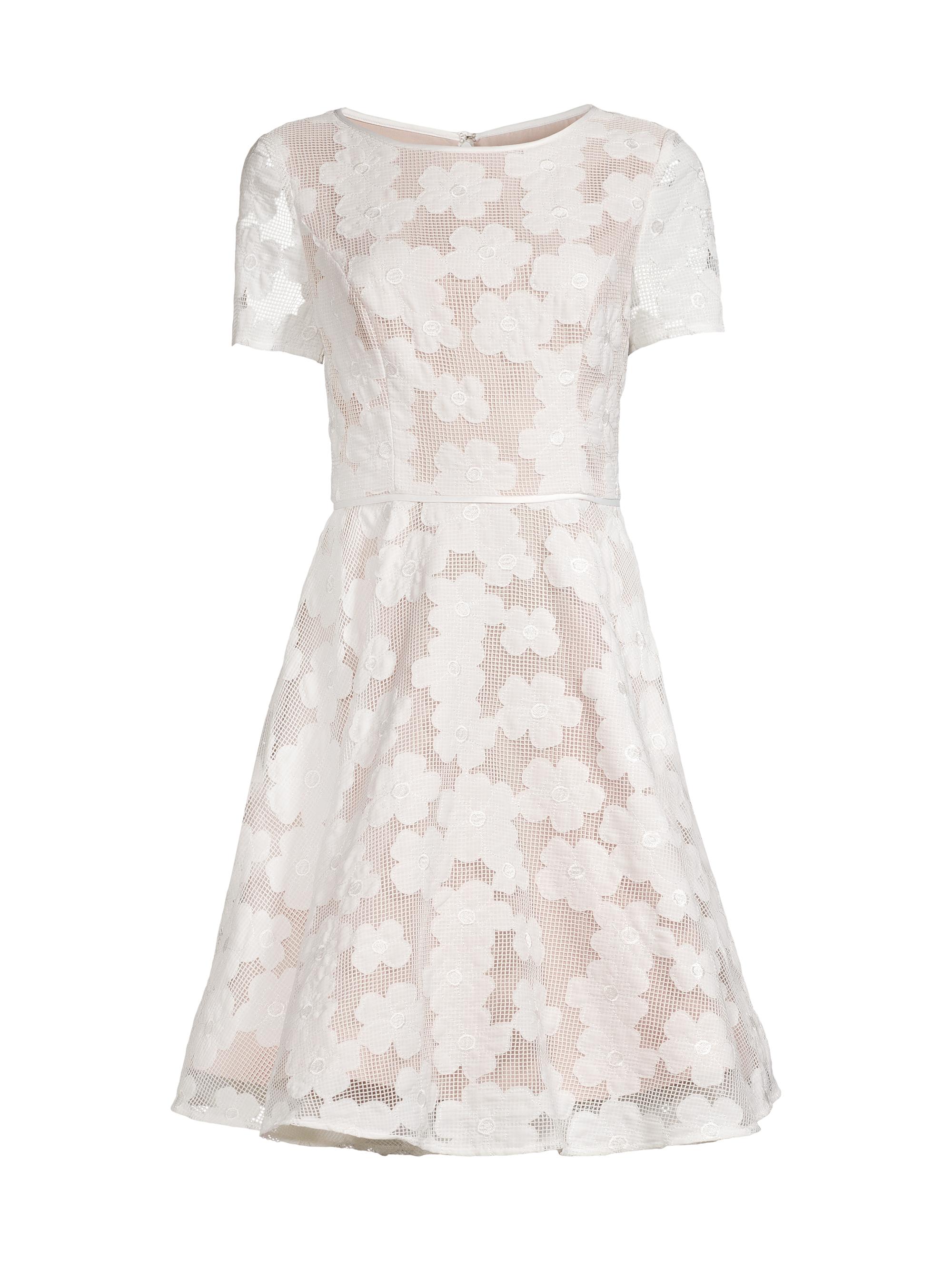 Shani Women's Novelty Fit & Flare Dress - White Nude