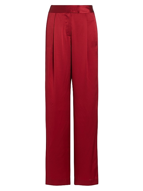 Shop The Sei Wide-Leg Silk Trousers | Saks Fifth Avenue Shop The Sei Wide-Leg Silk Trousers | Saks Fifth Avenue