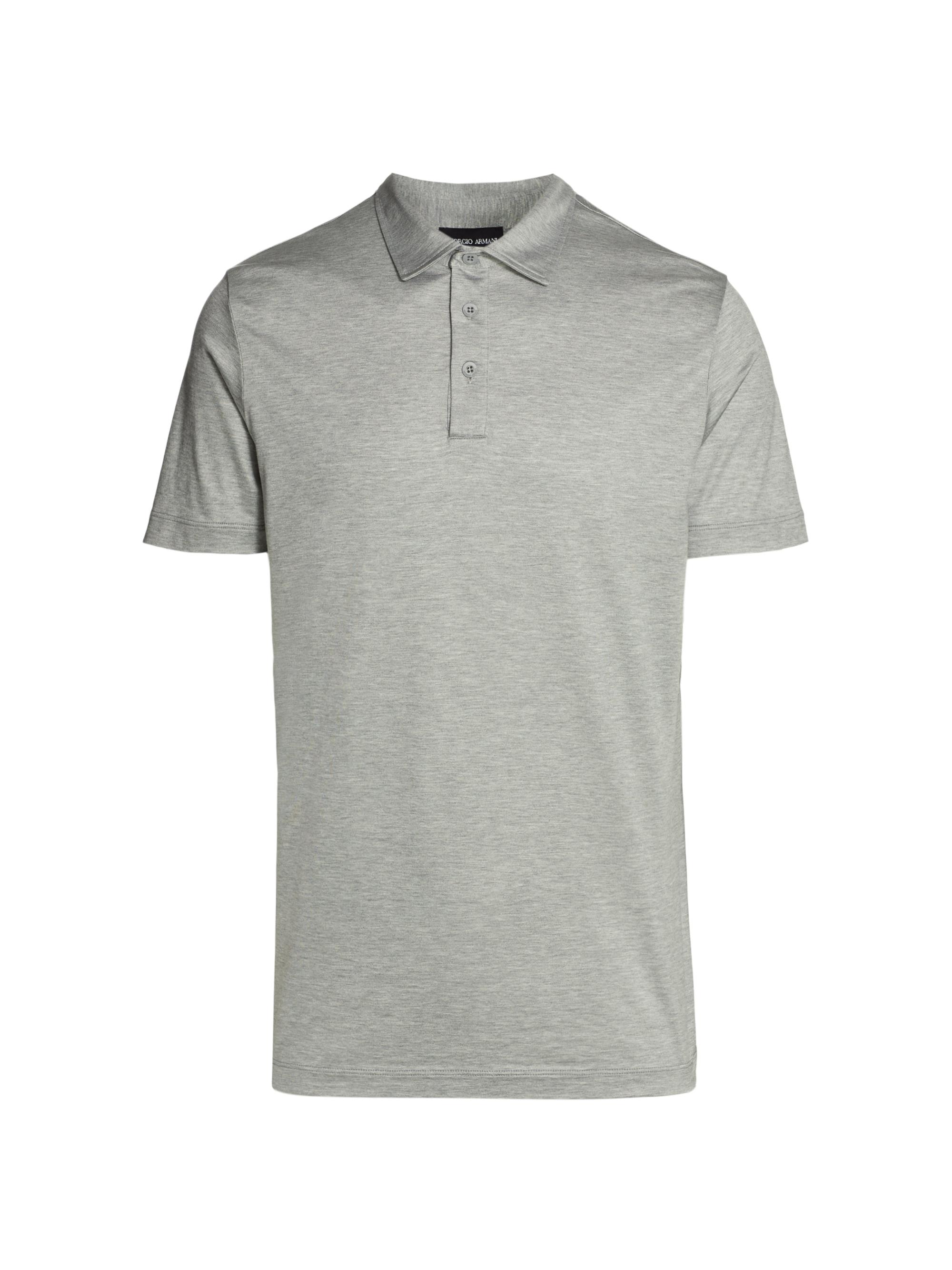 Giorgio Armani Men's Polo Shirt - Grey