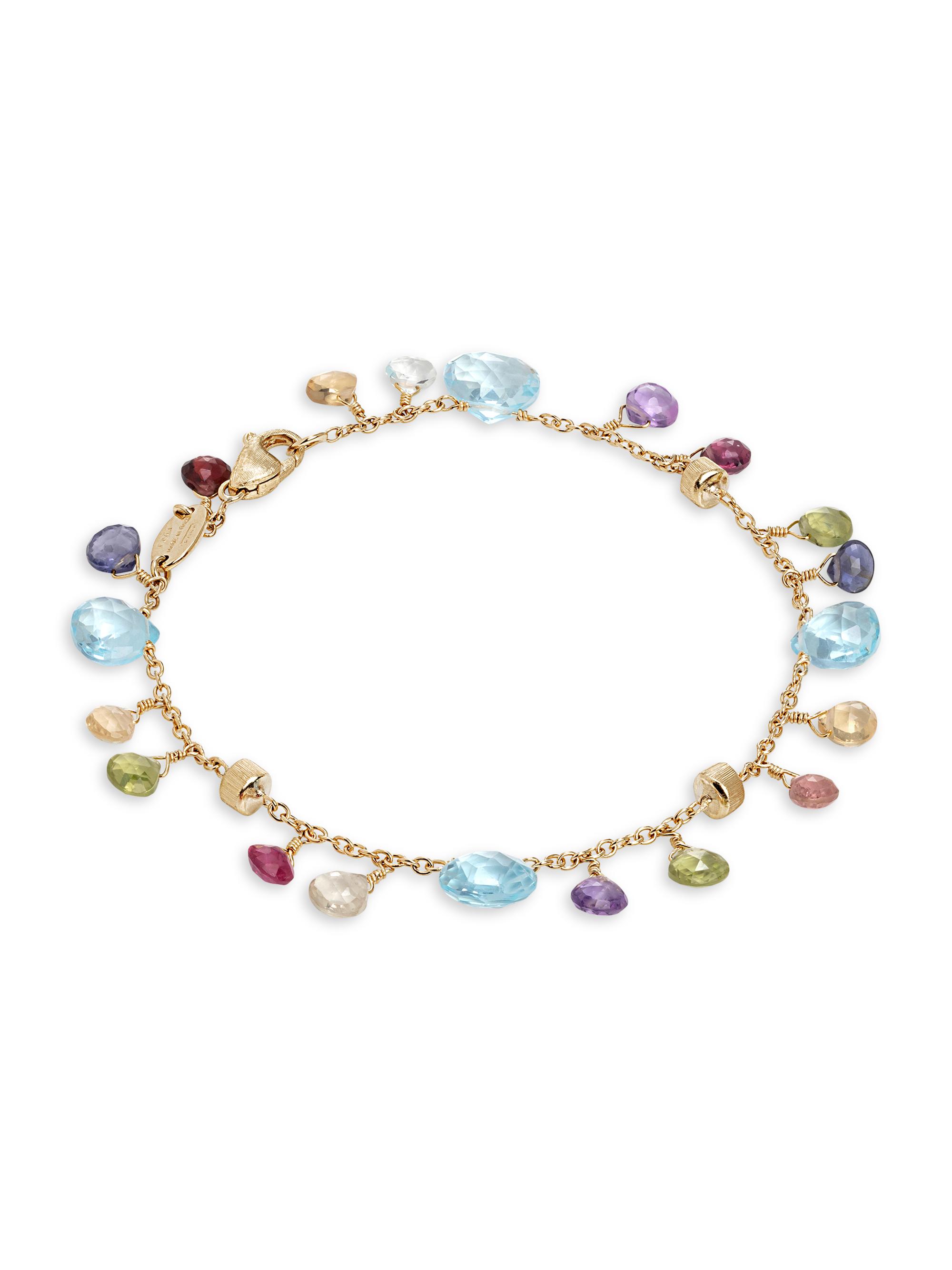 Marco Bicego Women's Paradise 18K Yellow Gold & Multi-Stone Charm Bracelet - Yellow Gold Multi