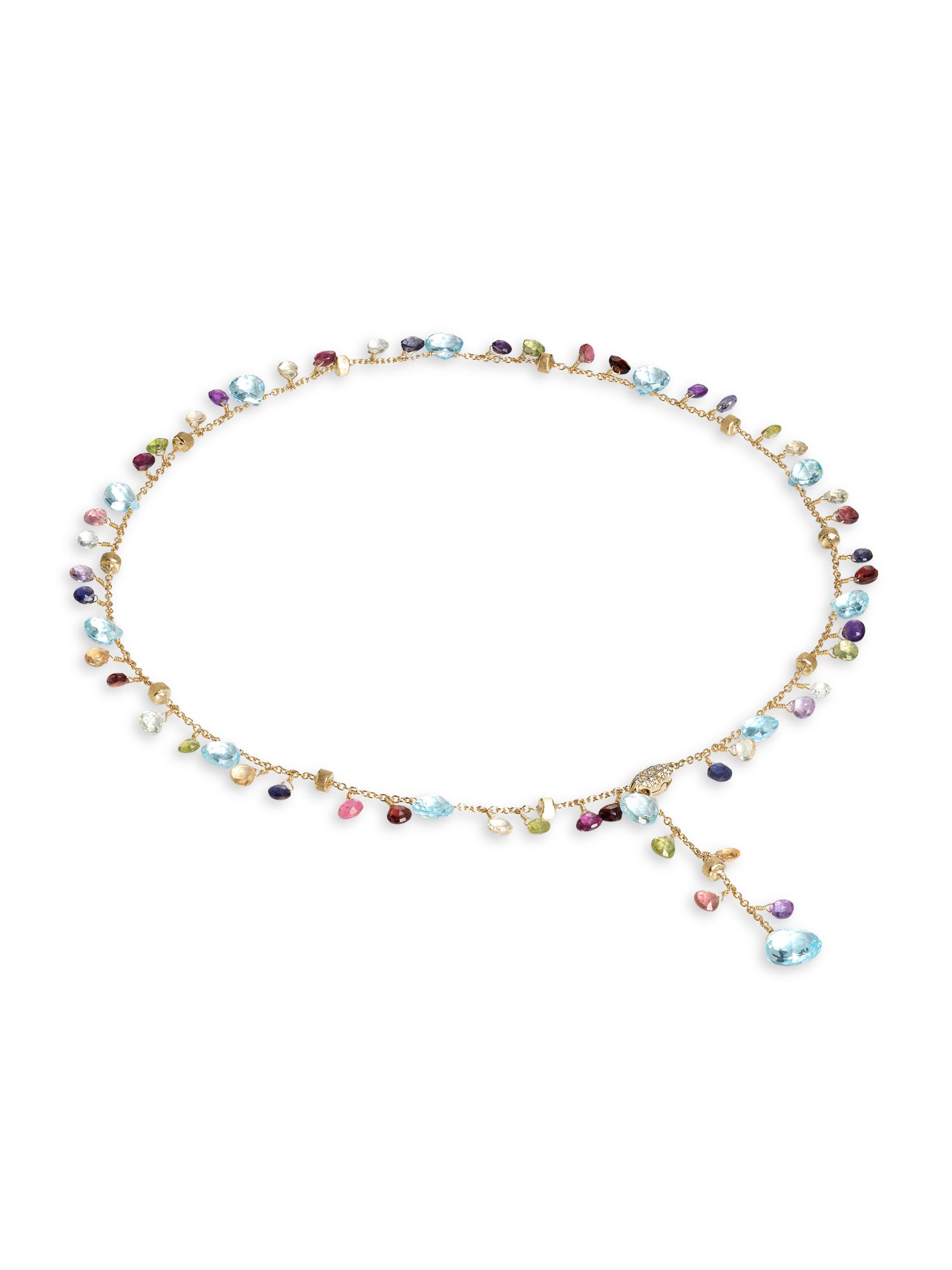 Marco Bicego Women's Paradise 18K Yellow Gold, Topaz & Mixed-Stone Larit Collar Necklace - Yellow Gold Multi