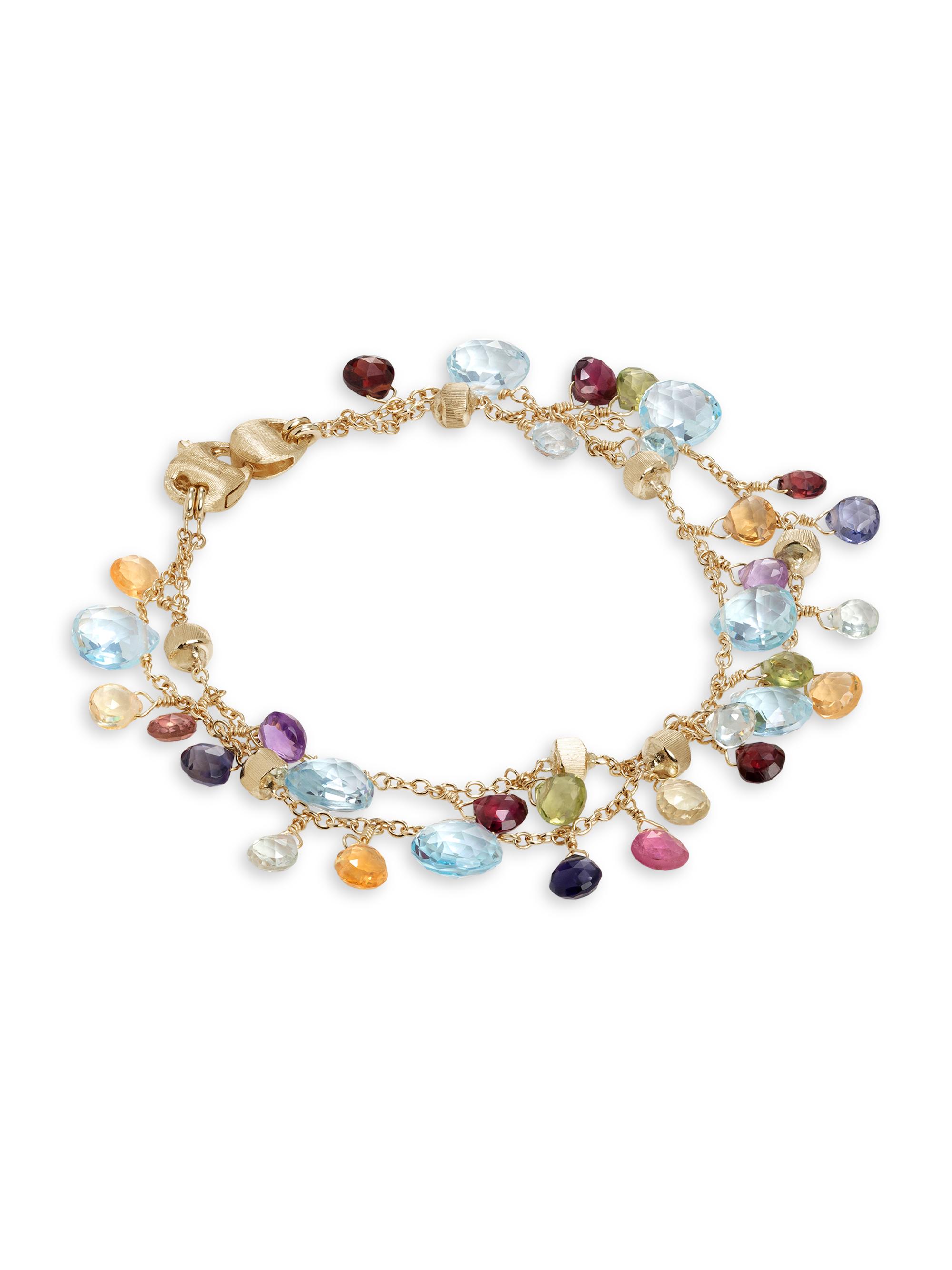 Marco Bicego Women's Paradise 18K Yellow Gold & Mixed-Stone 2-Strand Bracelet - Yellow Gold Multi