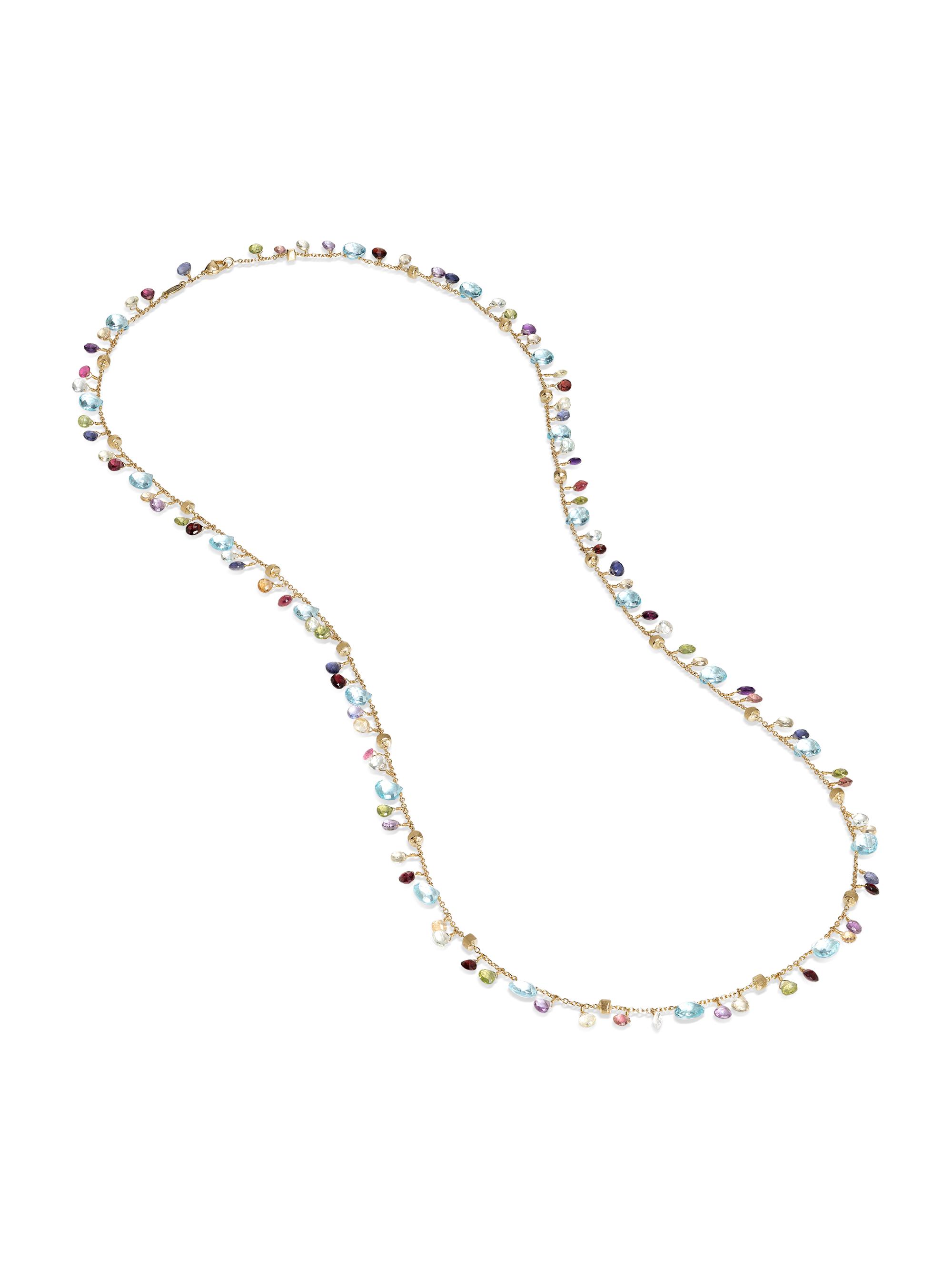 Marco Bicego Women's Paradise 18K Yellow Gold, Topaz & Mixed-Stone Long Station Necklace - Yellow Gold Multi