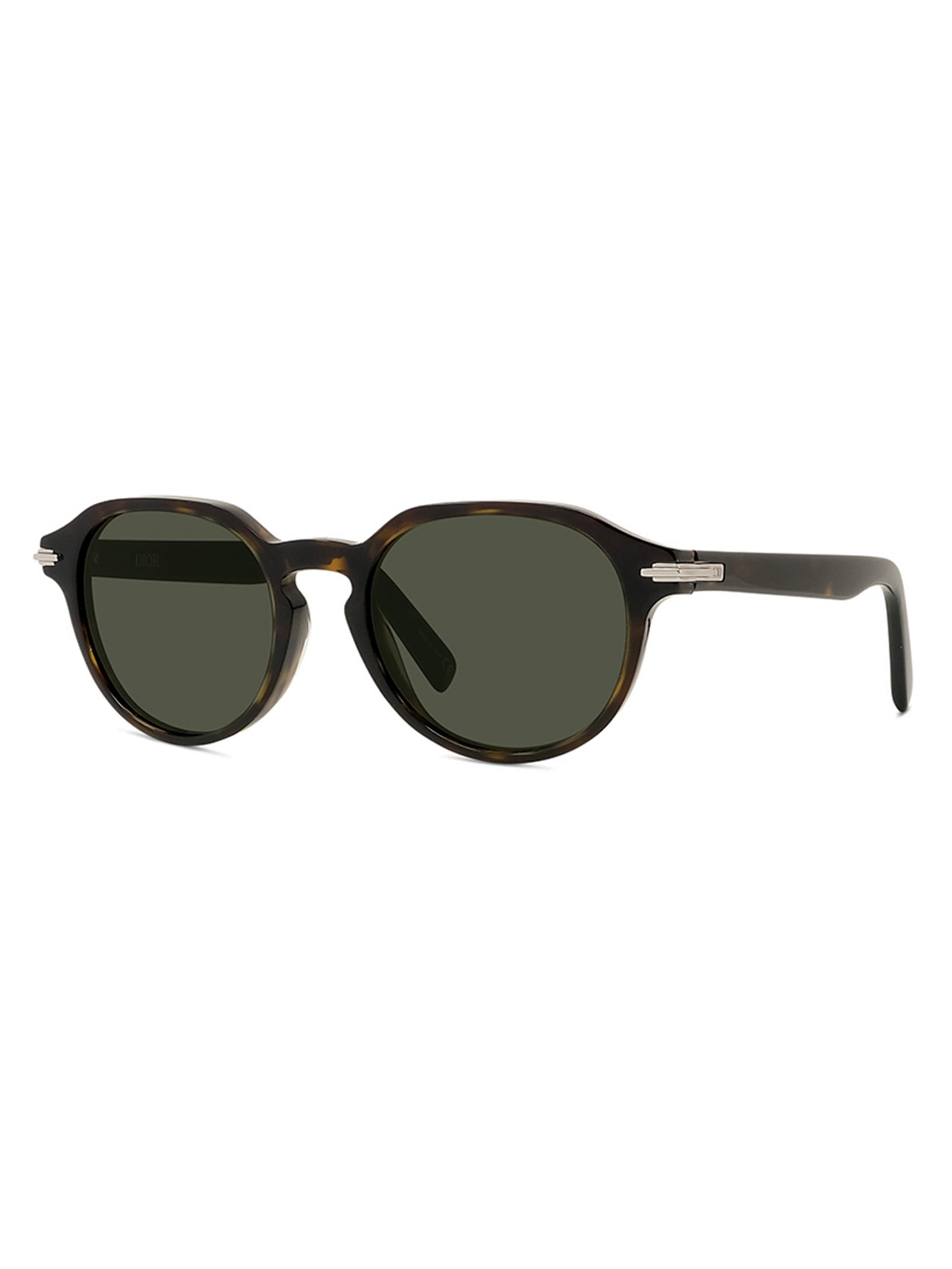 DIOR Men's DiorBlackSuit R2I 51MM Round Sunglasses - Havana