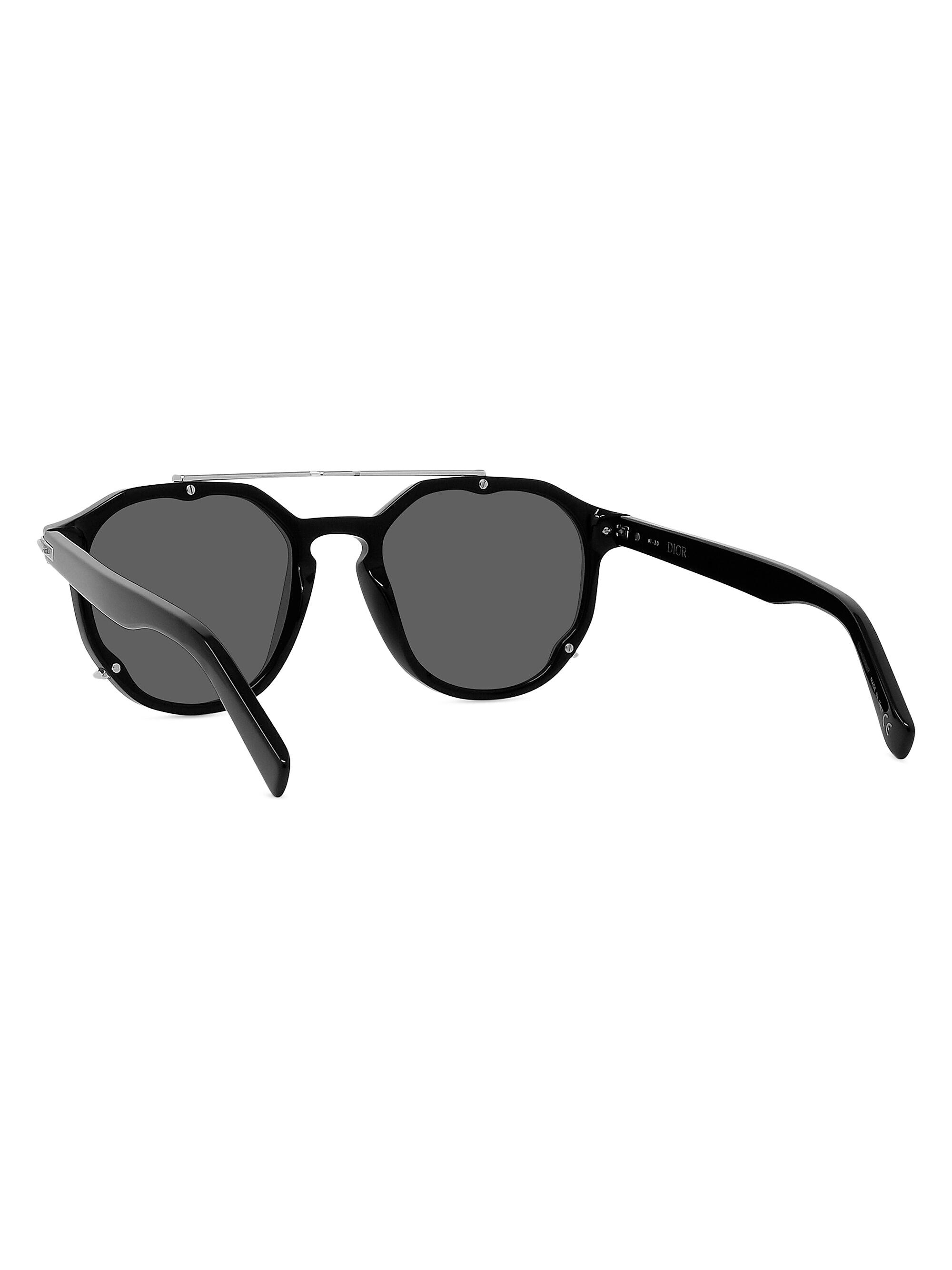 Dior DiorBlackSuit RI 56MM Round Sunglasses | Saks Fifth Avenue