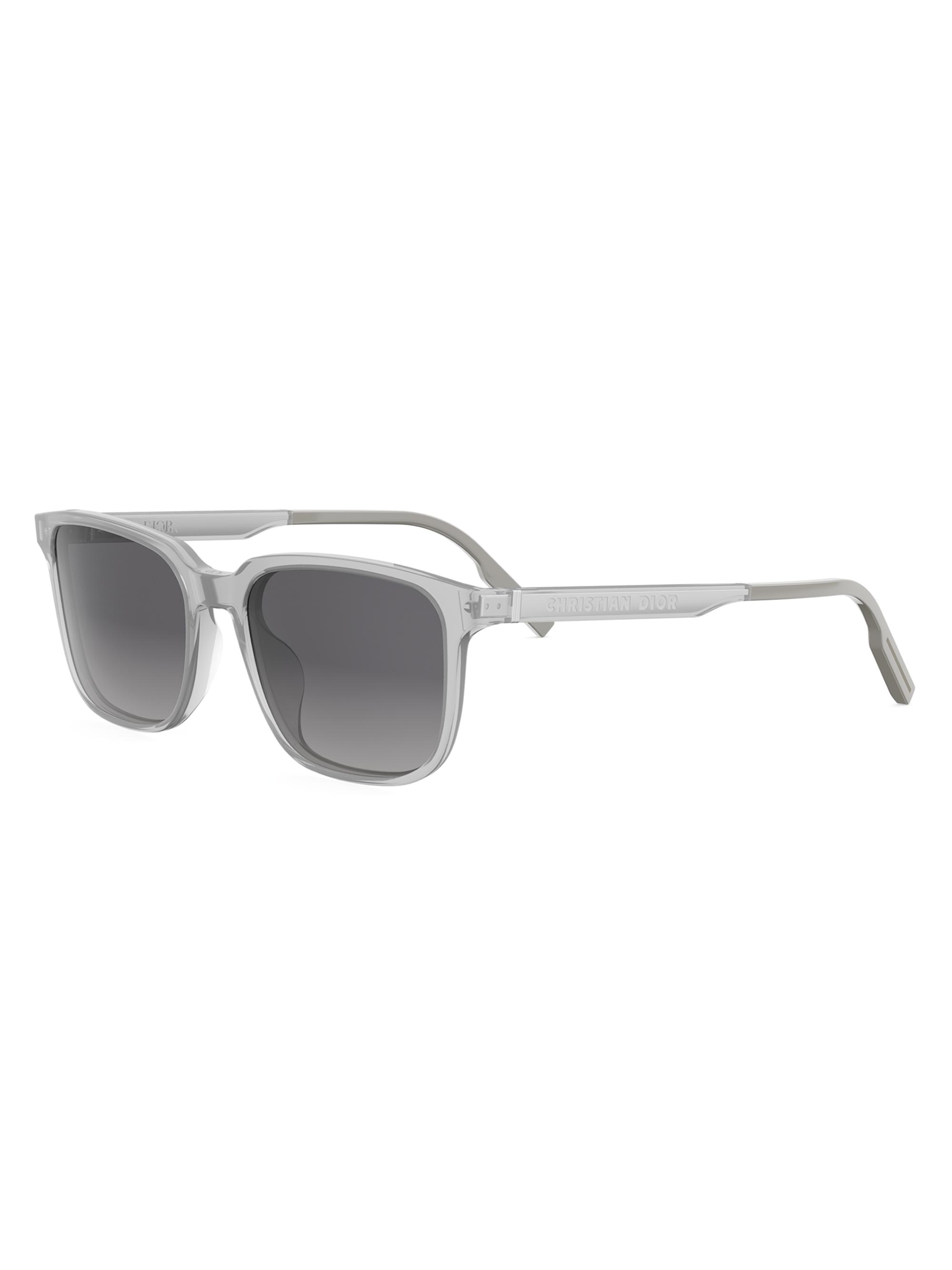 DIOR Men's InDior S1I 56MM Rectangular Sunglasses - Grey And Gradient Smoke