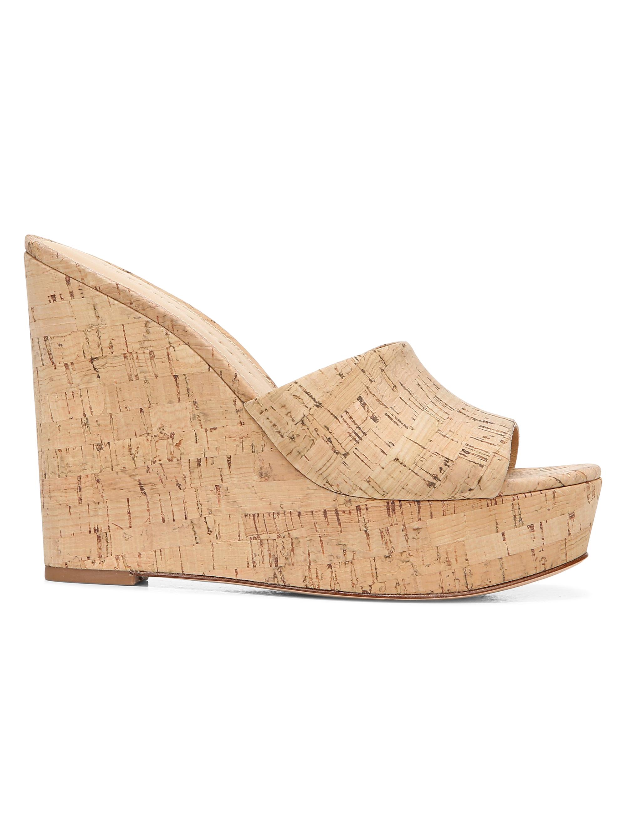 Veronica Beard Women's Dali Cork Platform Wedge Mules - Natural