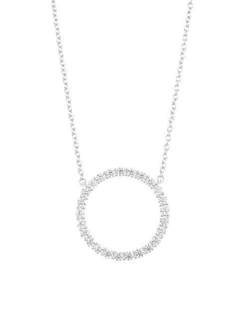 Hearts On Fire Women's 18K White Gold & Diamond  Circle Pendant Necklace - White Gold
