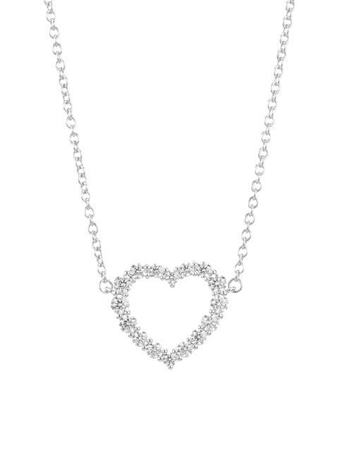 Hearts On Fire Women's 18K White Gold & Diamond  Heart Pendant Necklace - White Gold