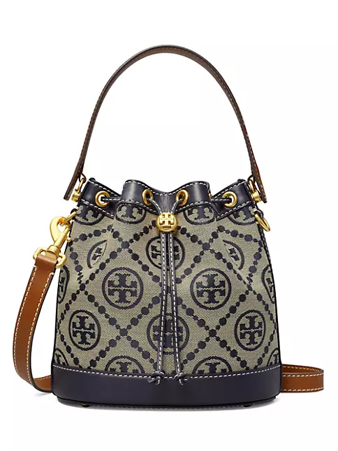 Tory Burch T Monogram Bucket Bag 1 Year Review---thecompletedlook