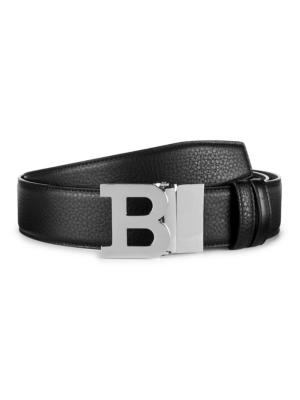 Bally logo-buckle leather belt - Black