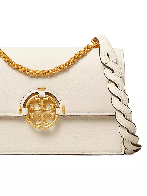 Tory Burch Ivory & Goldtone Mini Miller Leather Crossbody Bag, Best Price  and Reviews