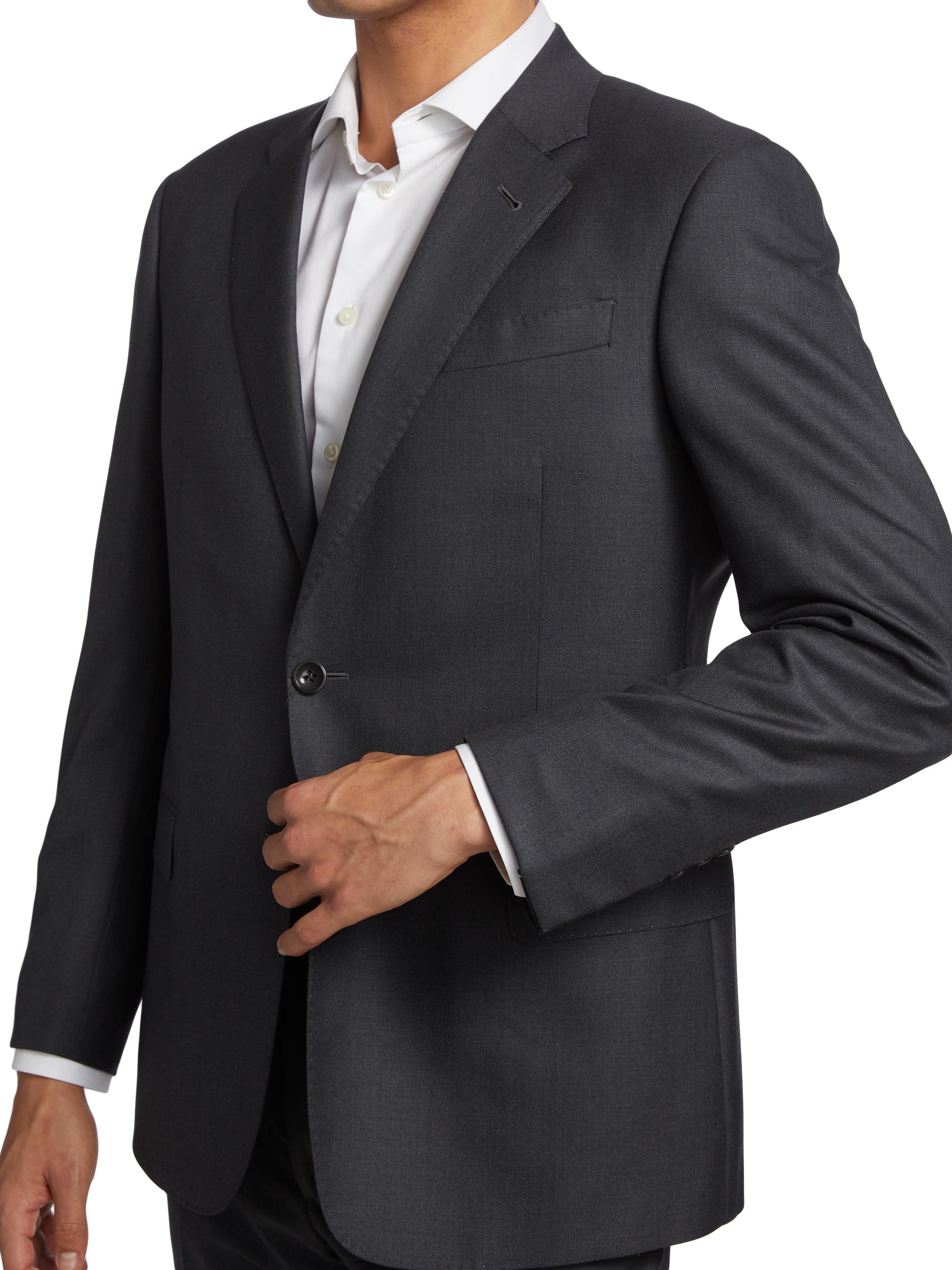 Giorgio Armani Wool & Silk Two-Piece Suit | Saks Fifth Avenue