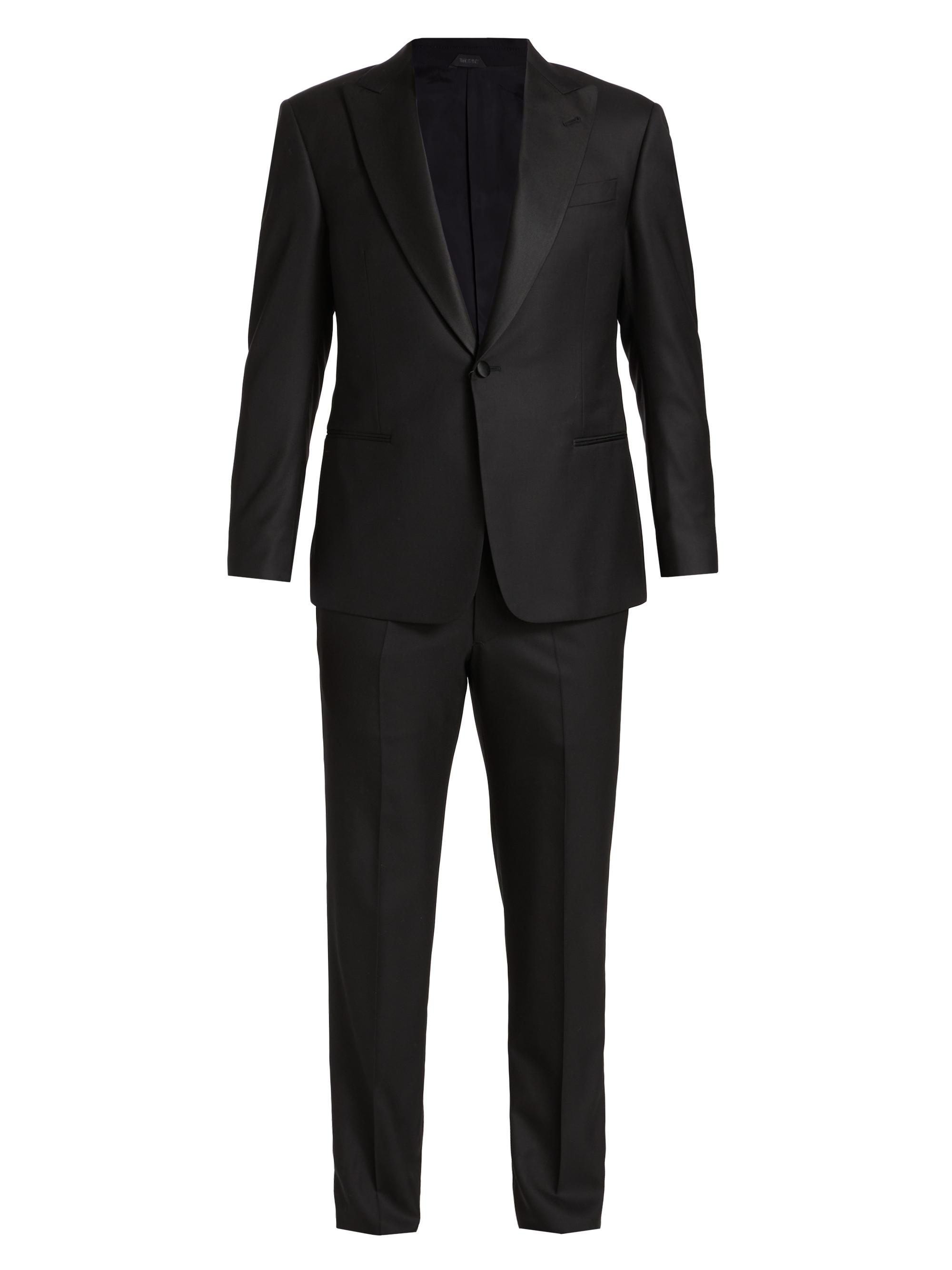 美品✨ GIORGIO ARMANI スーツ XLシルク混　微光沢 ブラック Giorgio Armani Wool 2-Piece Tuxedo | Saks Fifth Avenue