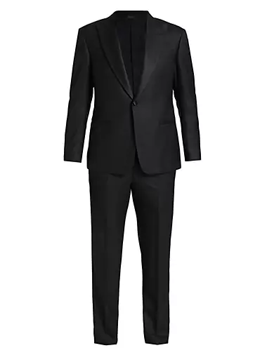 Men's Black Tuxedos With Belt, 2 Piece Suit Tuxedo Formal Fashion