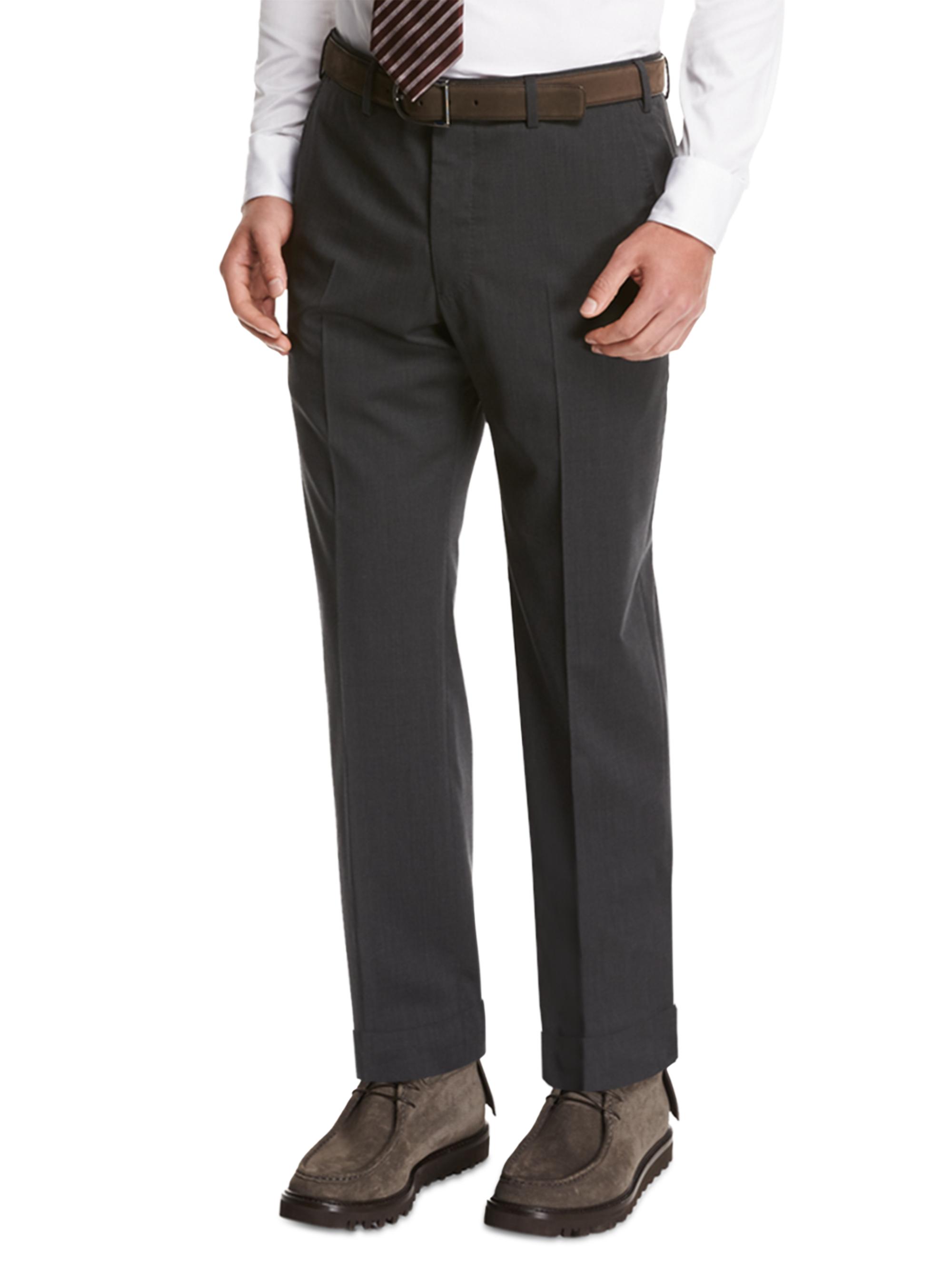 Giorgio Armani Men's Crease-Front Wool Trousers