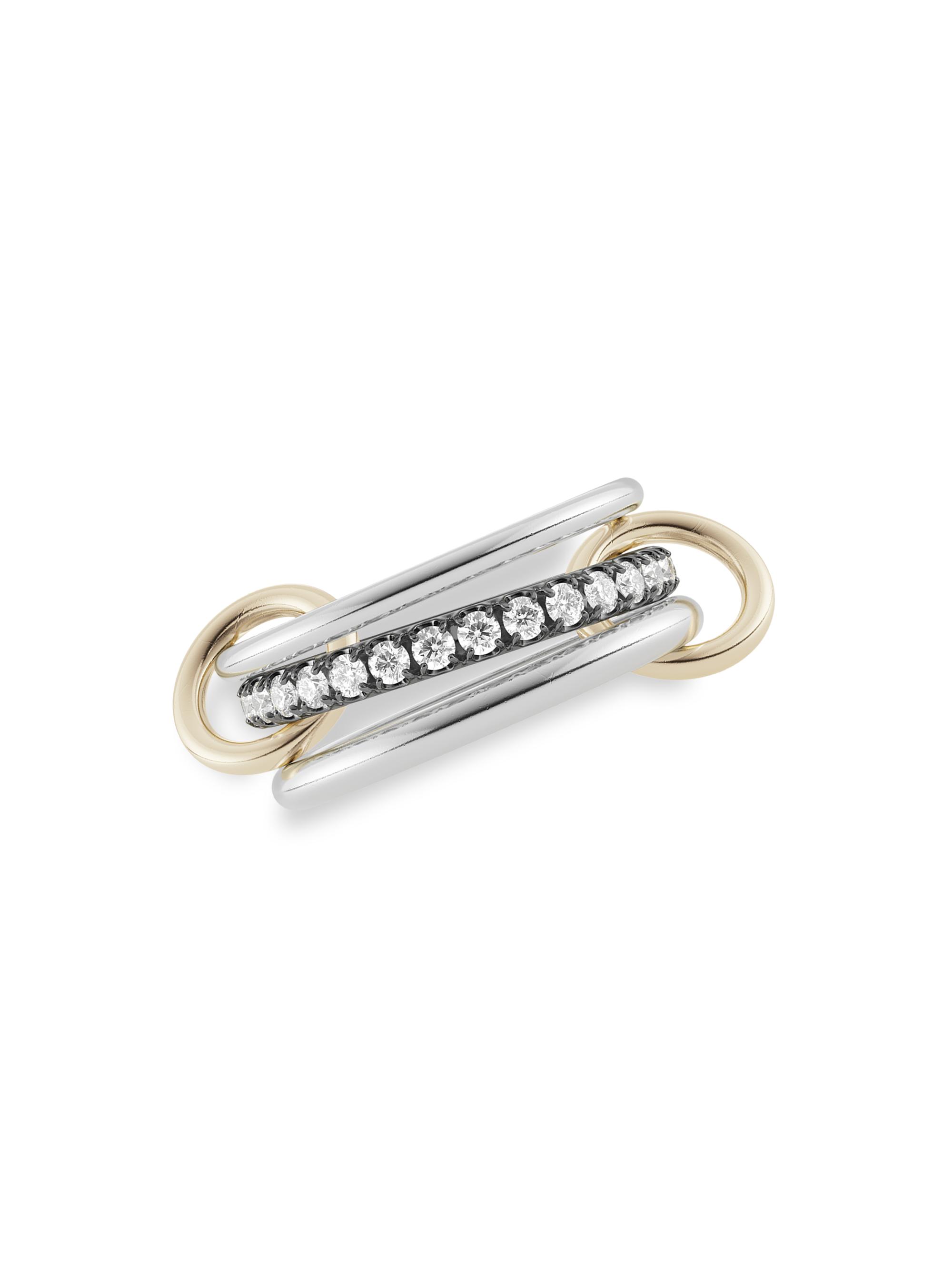 Spinelli Kilcollin Women's Galaxy Petunia Sterling Silver, 18K Yellow Gold, & Diamond Ring - Silver