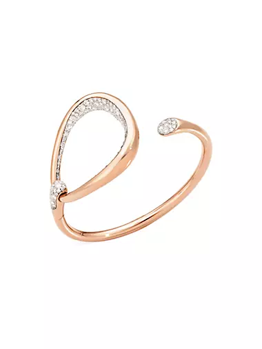 Fantina 18K Rose Gold & Diamond Cuff Bracelet