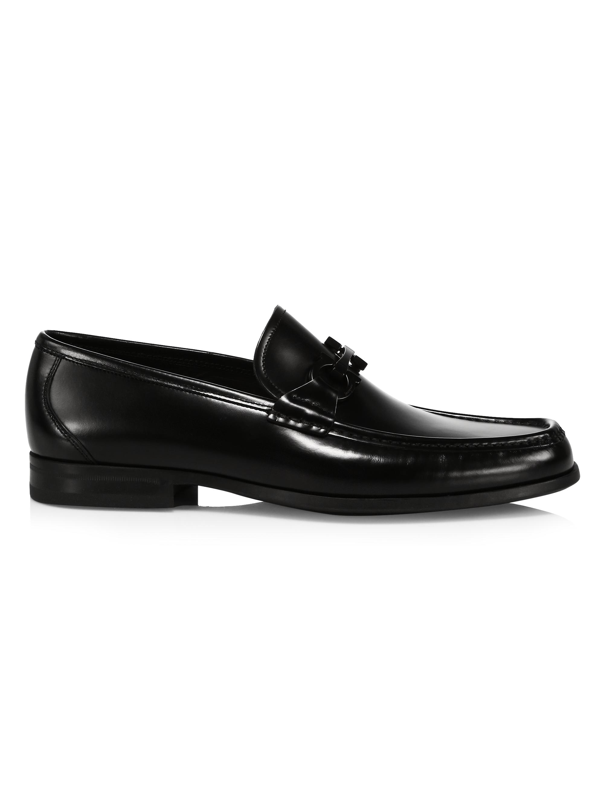FERRAGAMO Seattle Gancini Bit Leather Loafers | Saks Fifth