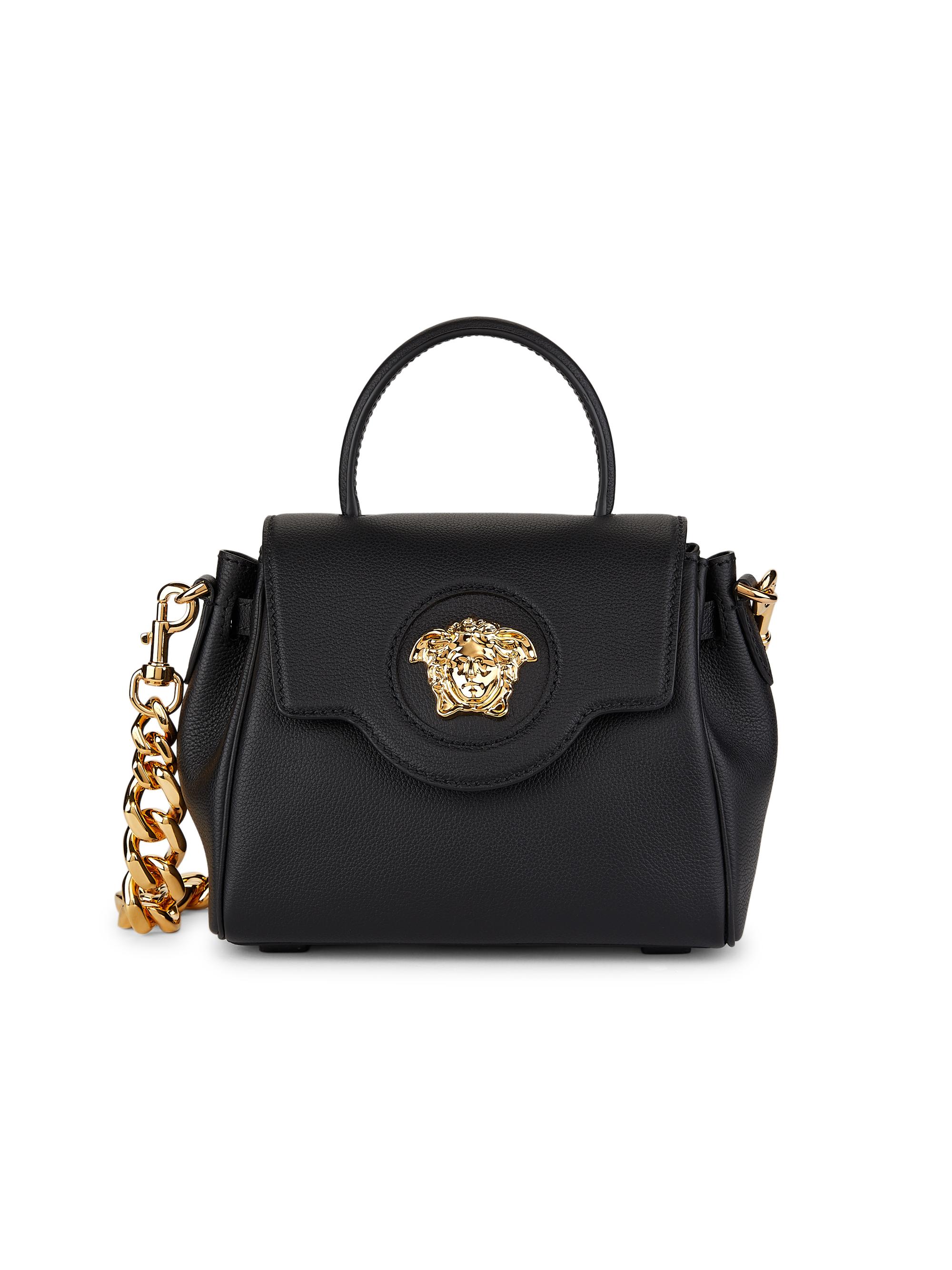 Versace La Medusa leather mini bag - Black