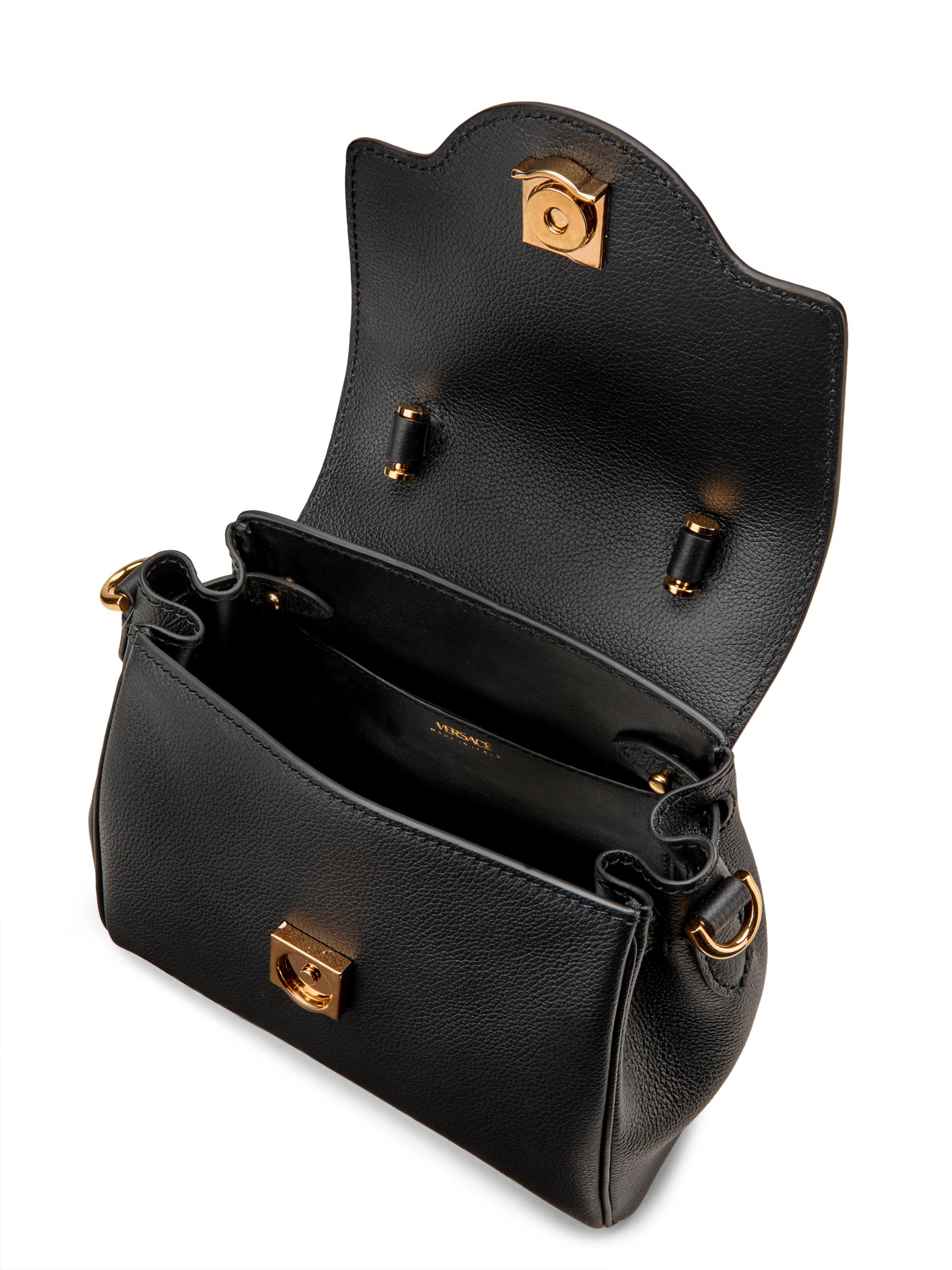 Versace Mini La Medusa Leather Top Handle Bag | Saks Fifth