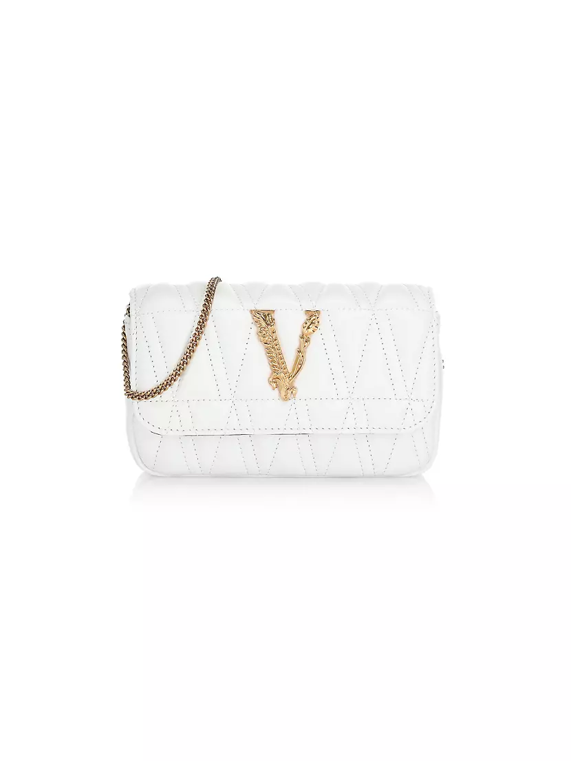 Versace Virtus Quilted Leather Mini Bag - Black Multi