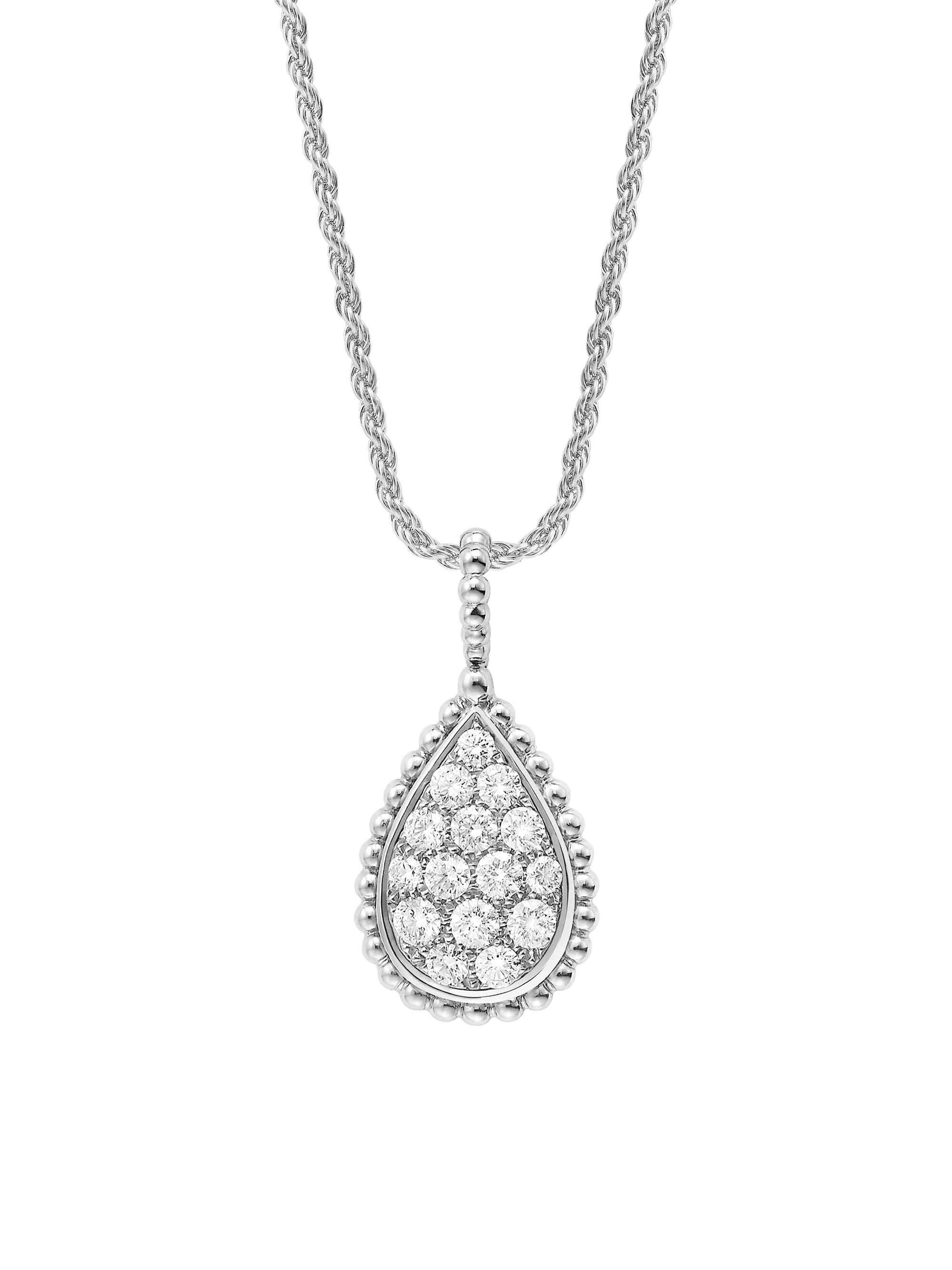 Boucheron Women's Serpent Bohème 18K White Gold & 0.74 TCW Diamond Pendant Necklace